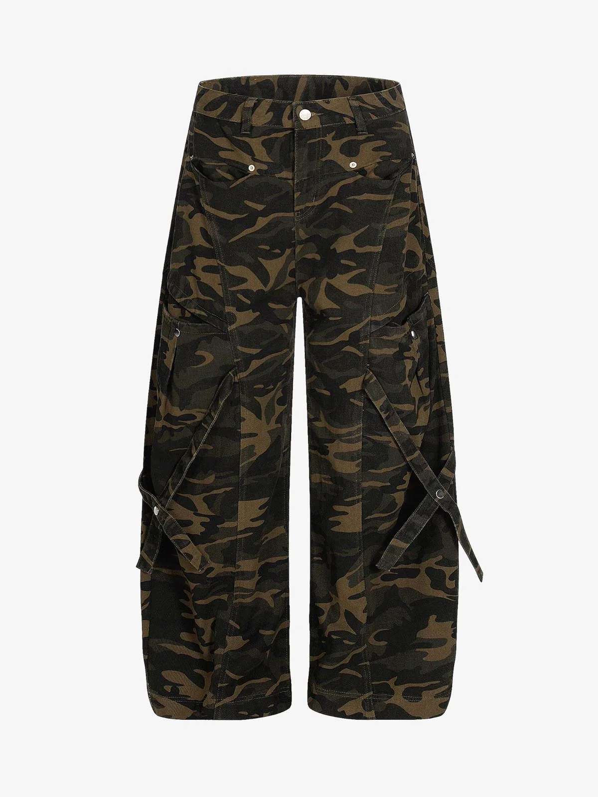 Street Camo Multi-Pocket Cargo Baggy Pants