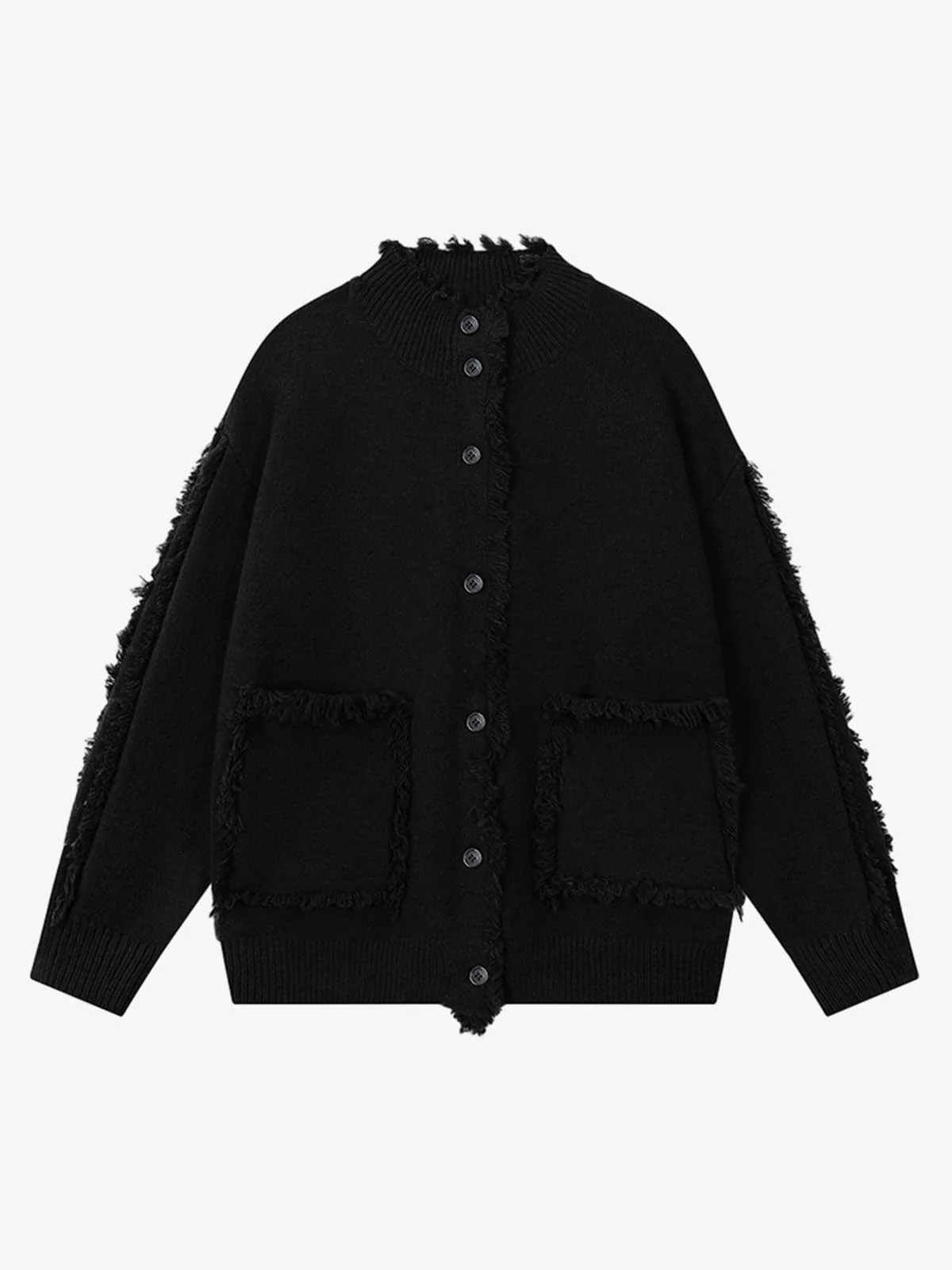 Vintage Frayed Edge Metal Logo Cardigan