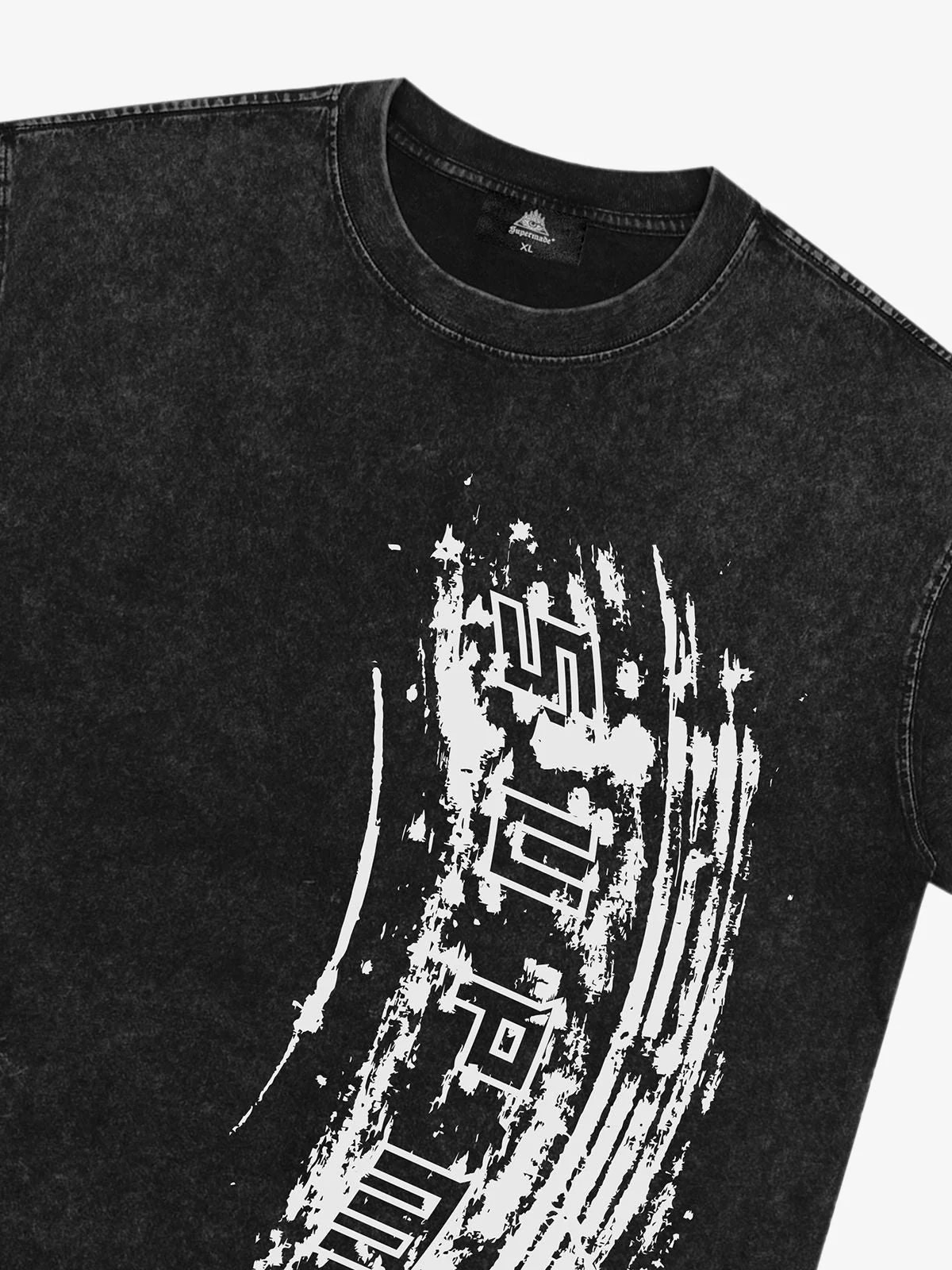 Tire Print Lettering T-Shirt