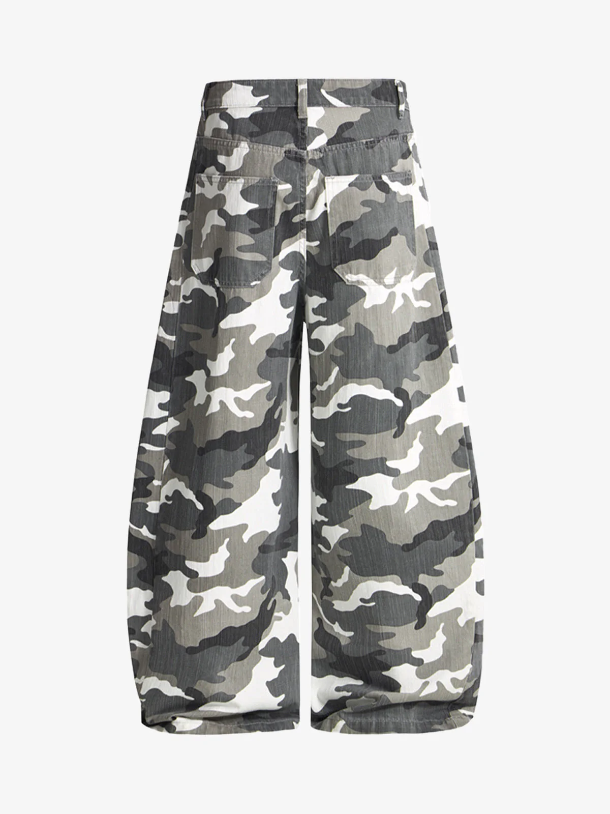 Retro Camouflage Cargo Barrel Pants