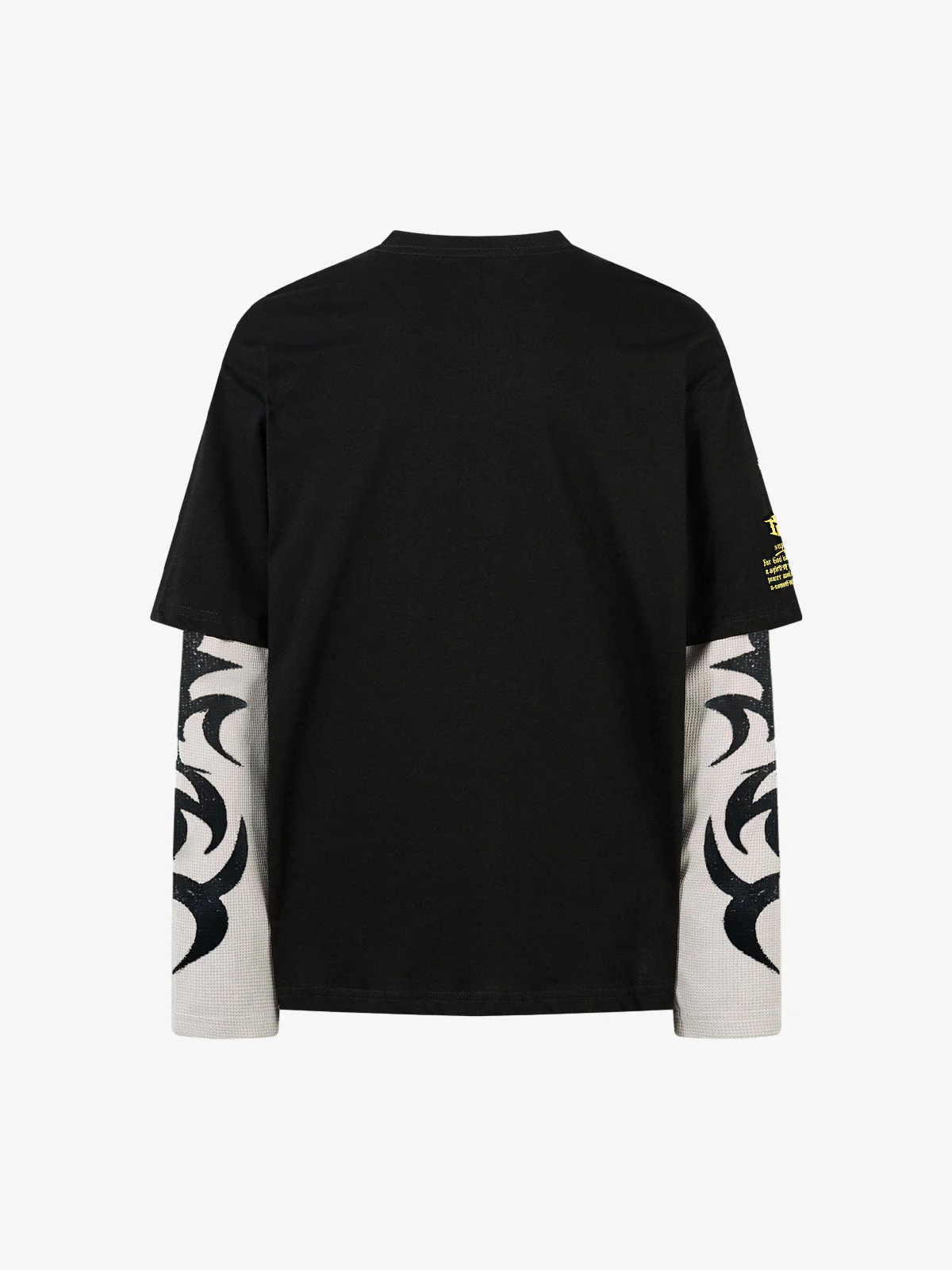 Hip-Hop Punk Faux Two-Piece Long-Sleeved T-Shirt - 2457