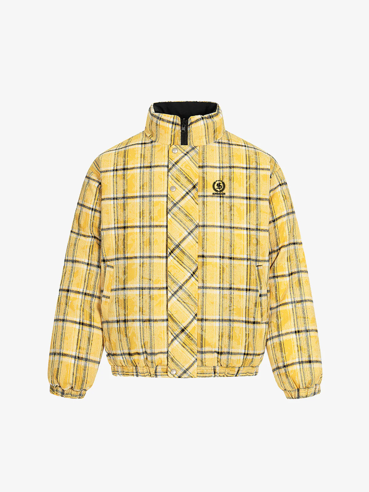 Reversible Plaid and Solid Insulated Jacket