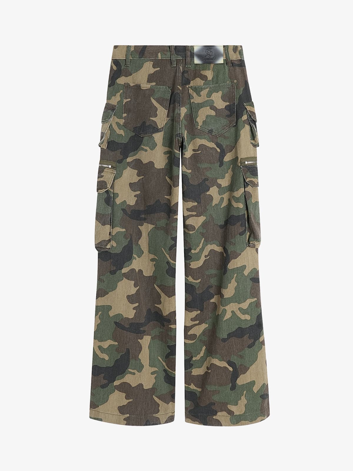 Retro Forest Camouflage Multi-Pocket Cargo Pants