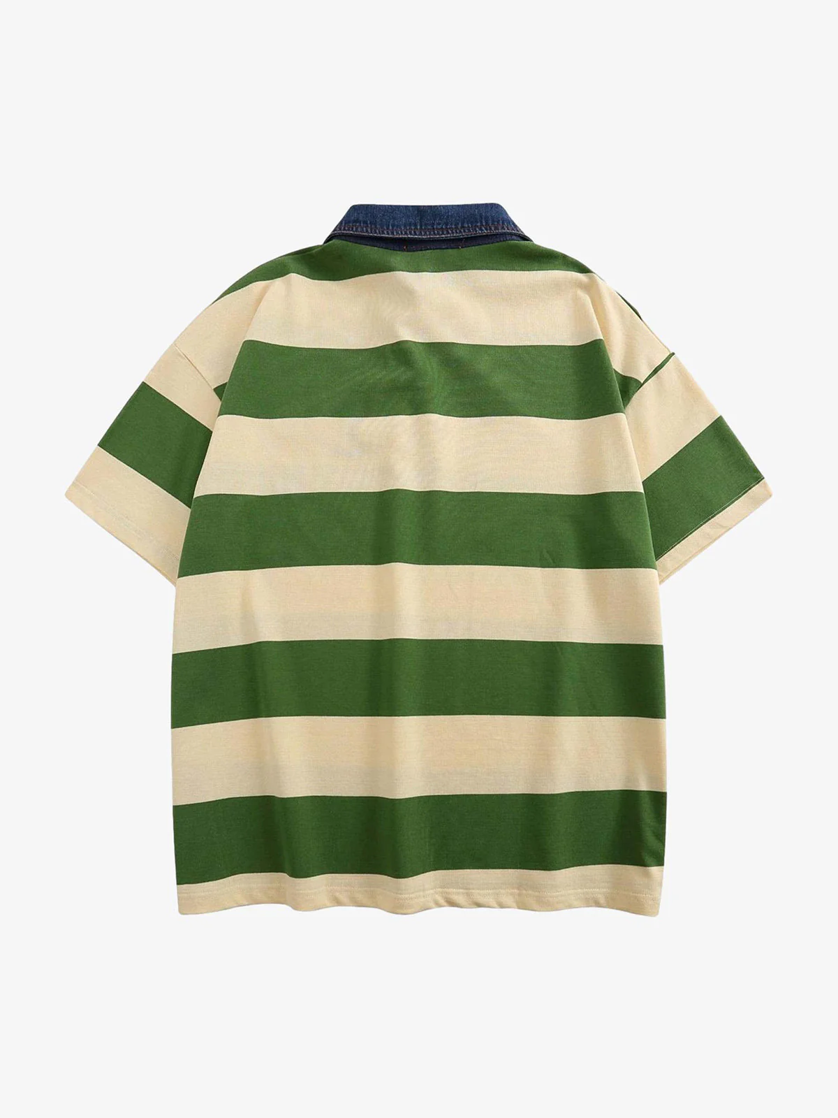 Vintage Color Striped Polo Shirt - 2371