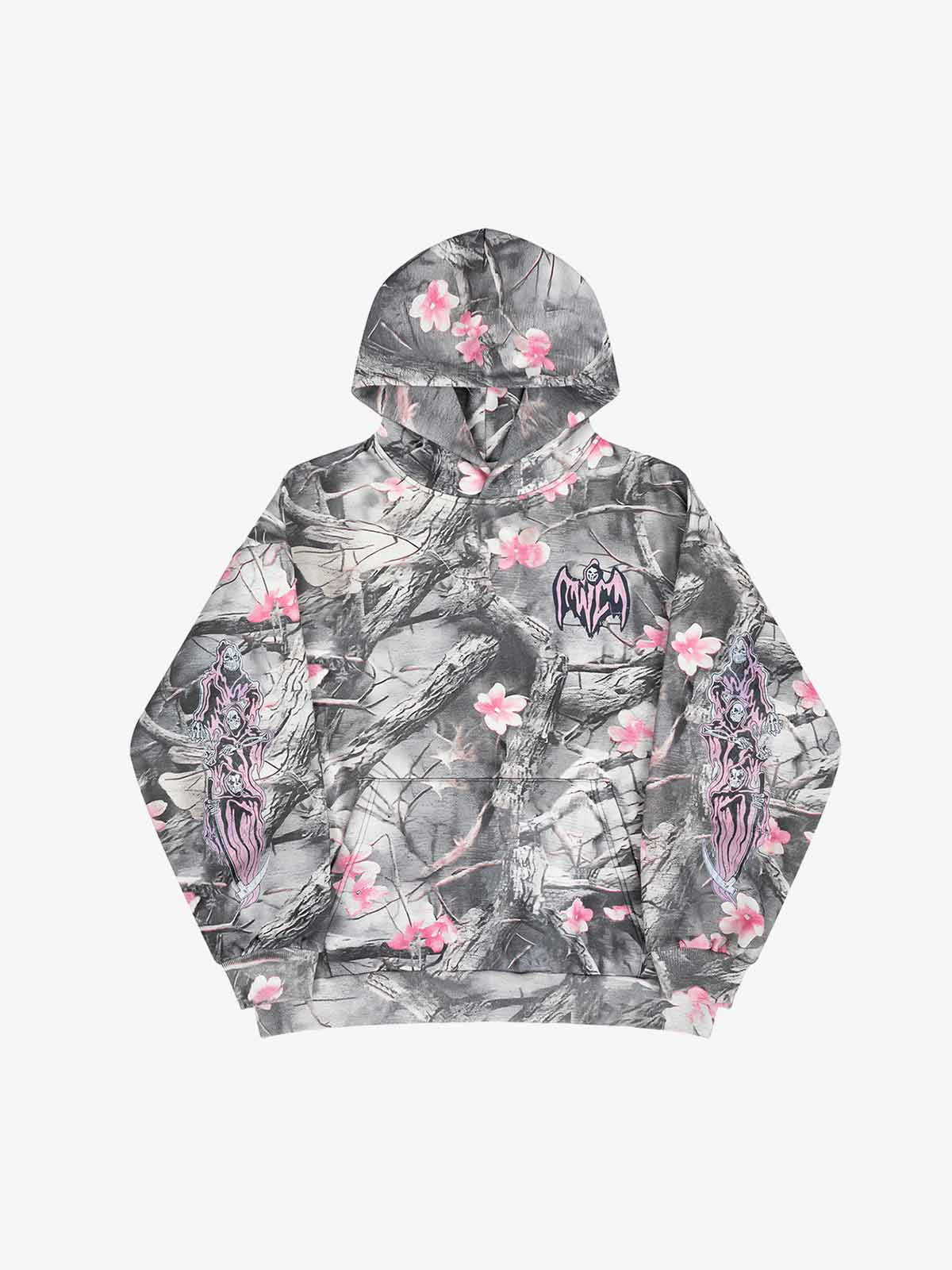 Vintage Floral Devil All-Over Print Hoodie