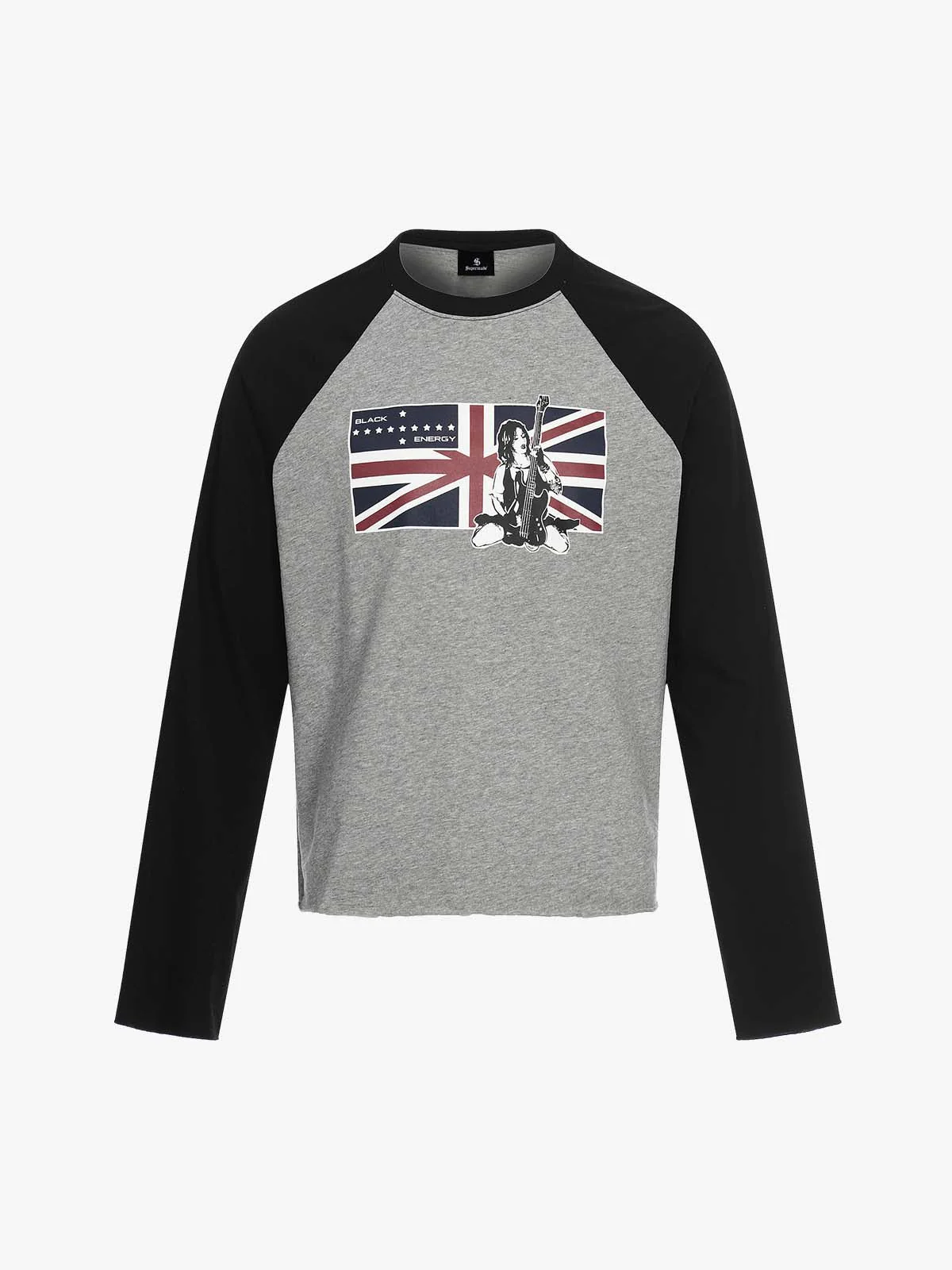 Retro Union Jack Graphic Raglan Long Sleeve T-Shirt