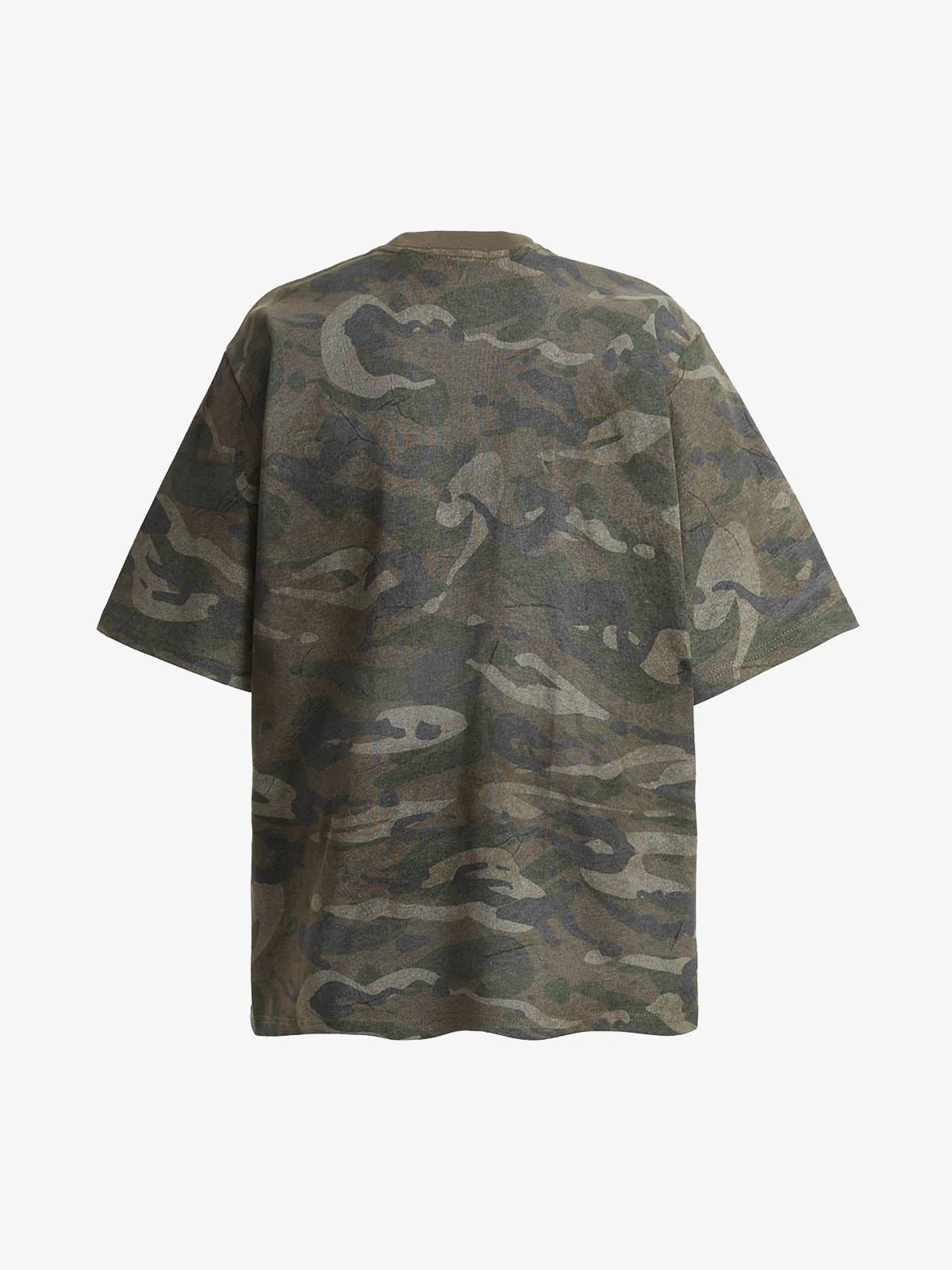 Camouflage Patchwork Graphic T-Shirt