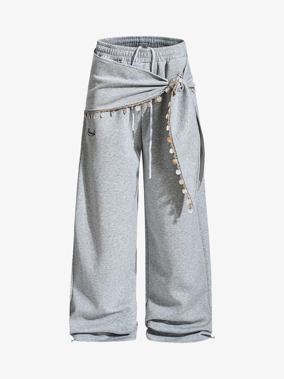 Street Detachable Flap Lace-up Jogger Pants