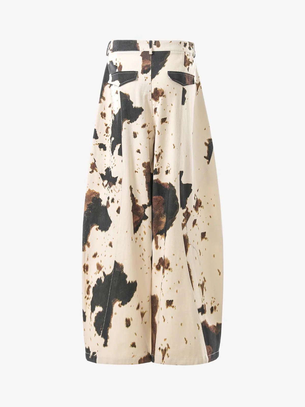 Retro Ink Splash Tie-Dye Barrel Jeans