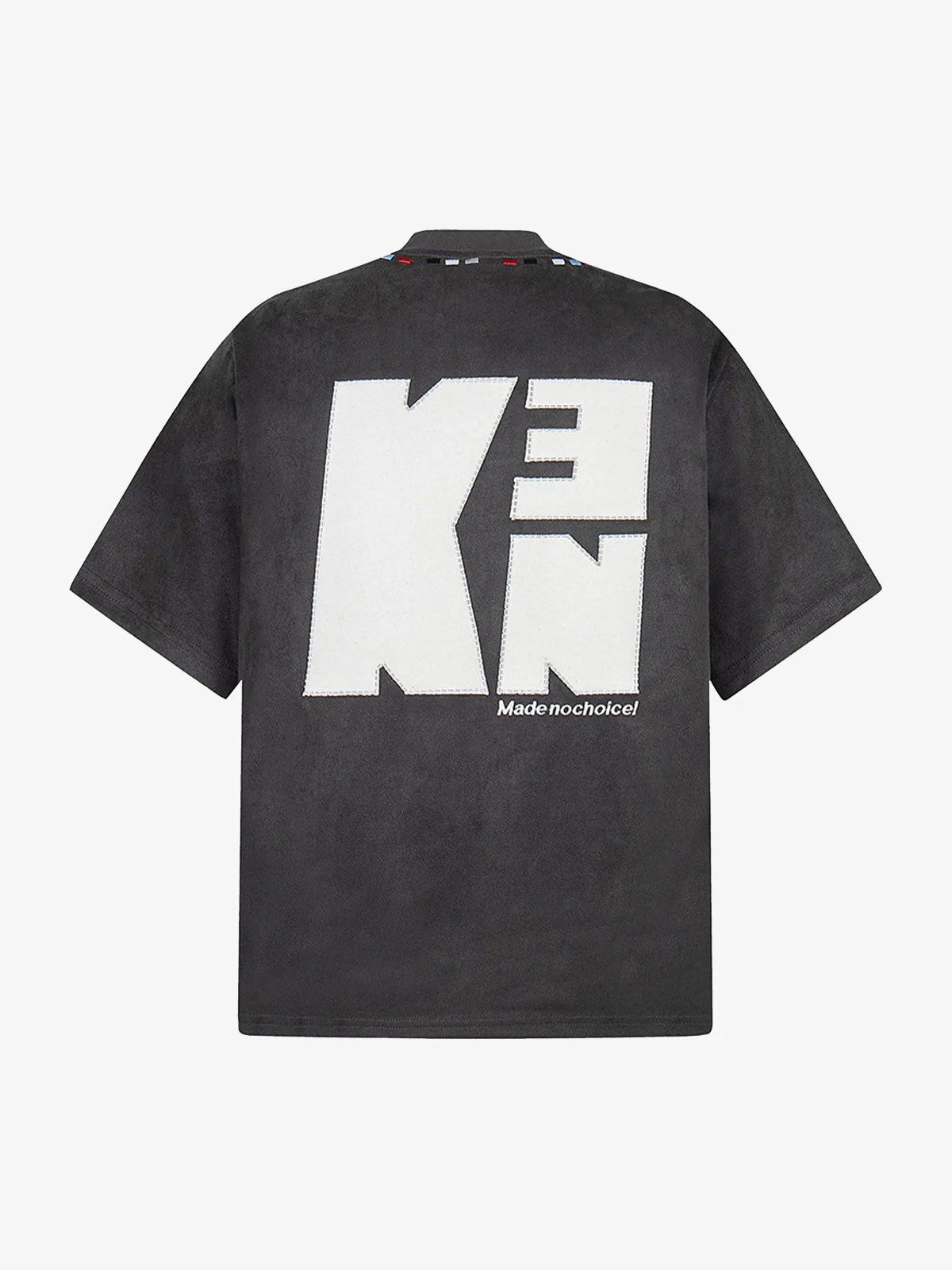 Embroidered Neckline Oversized T-Shirt