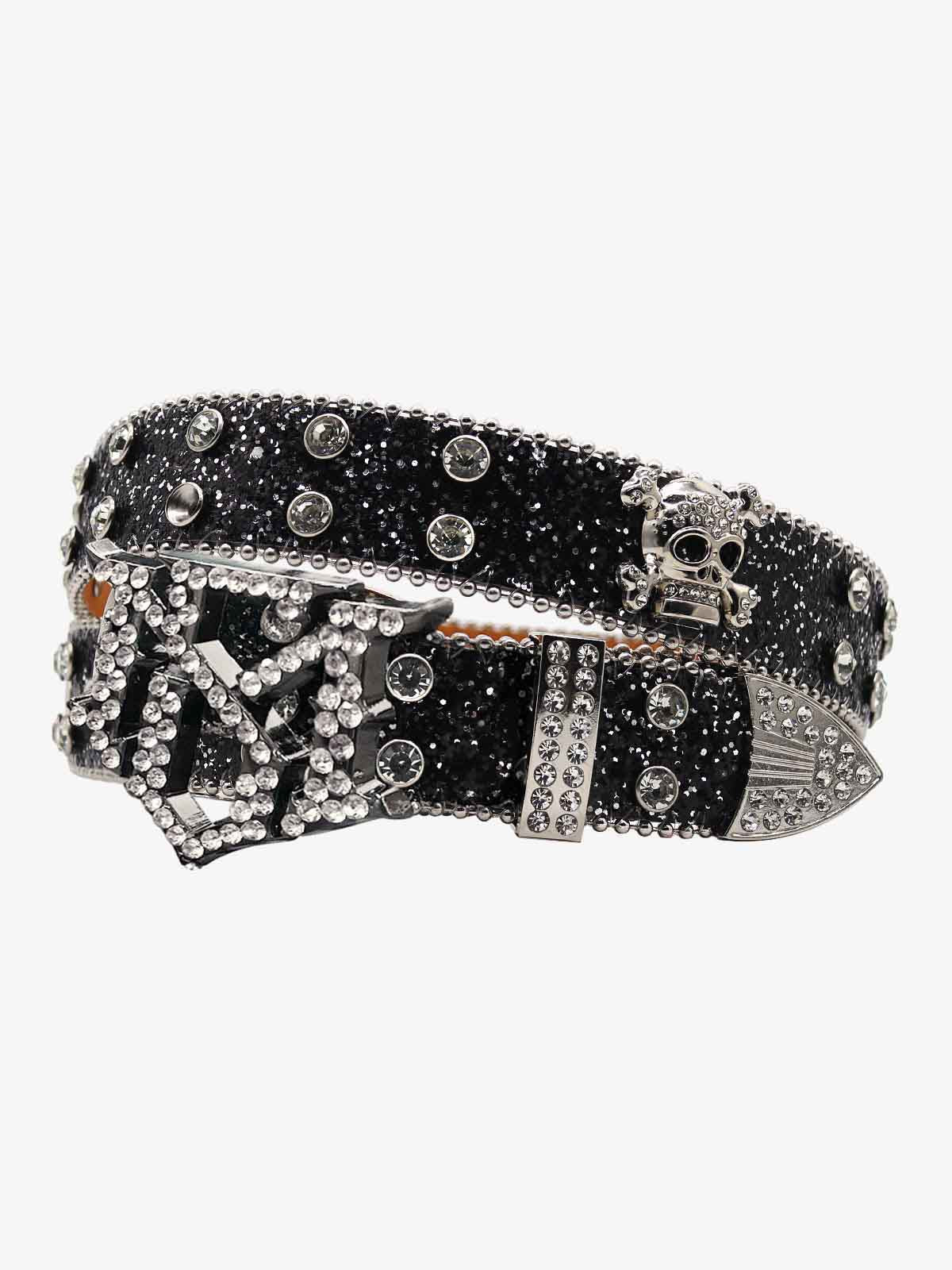 Rhinestone Skull Belt - 1668