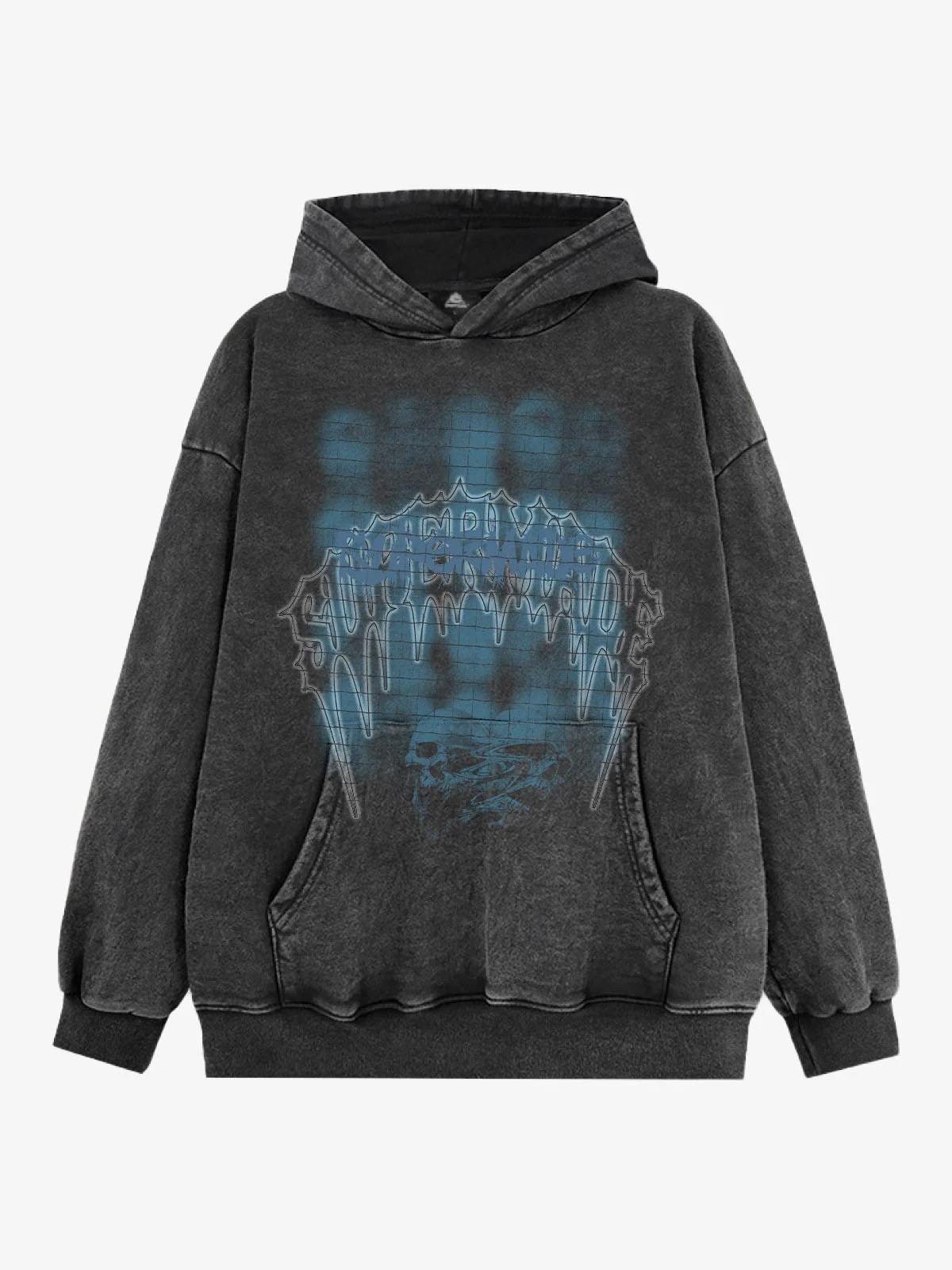 Gothic Skull Graphic Hoodie