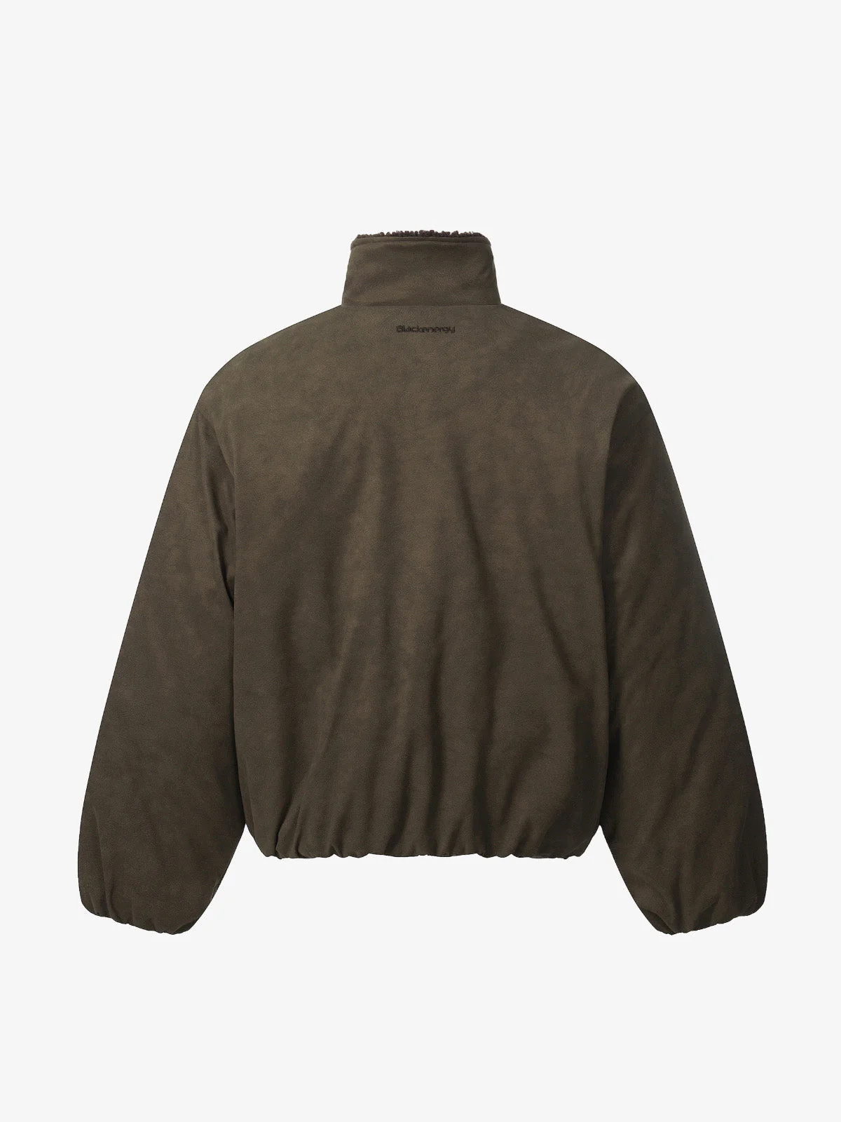 Vintage Zipper Pocket Design Sherpa Lined Collar Padded Jacket