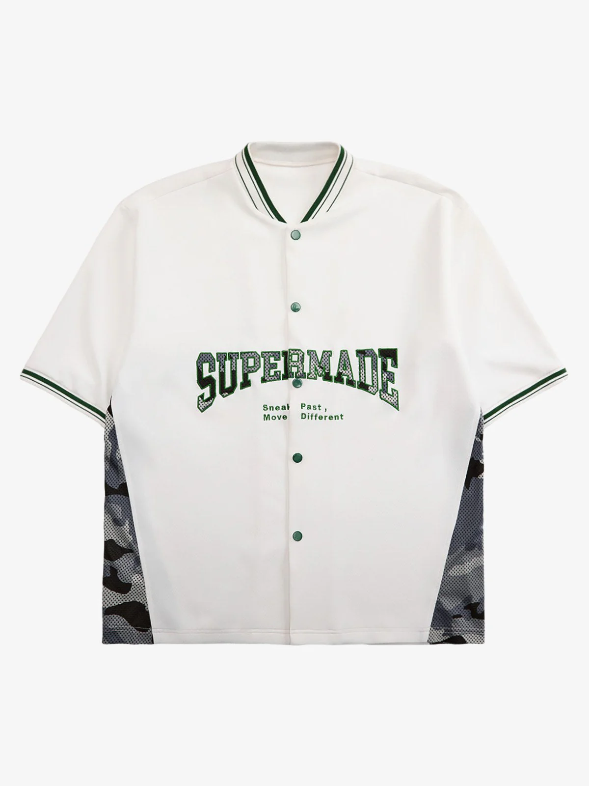 Original Camouflage Spliced Baseball T-Shirt - 2350