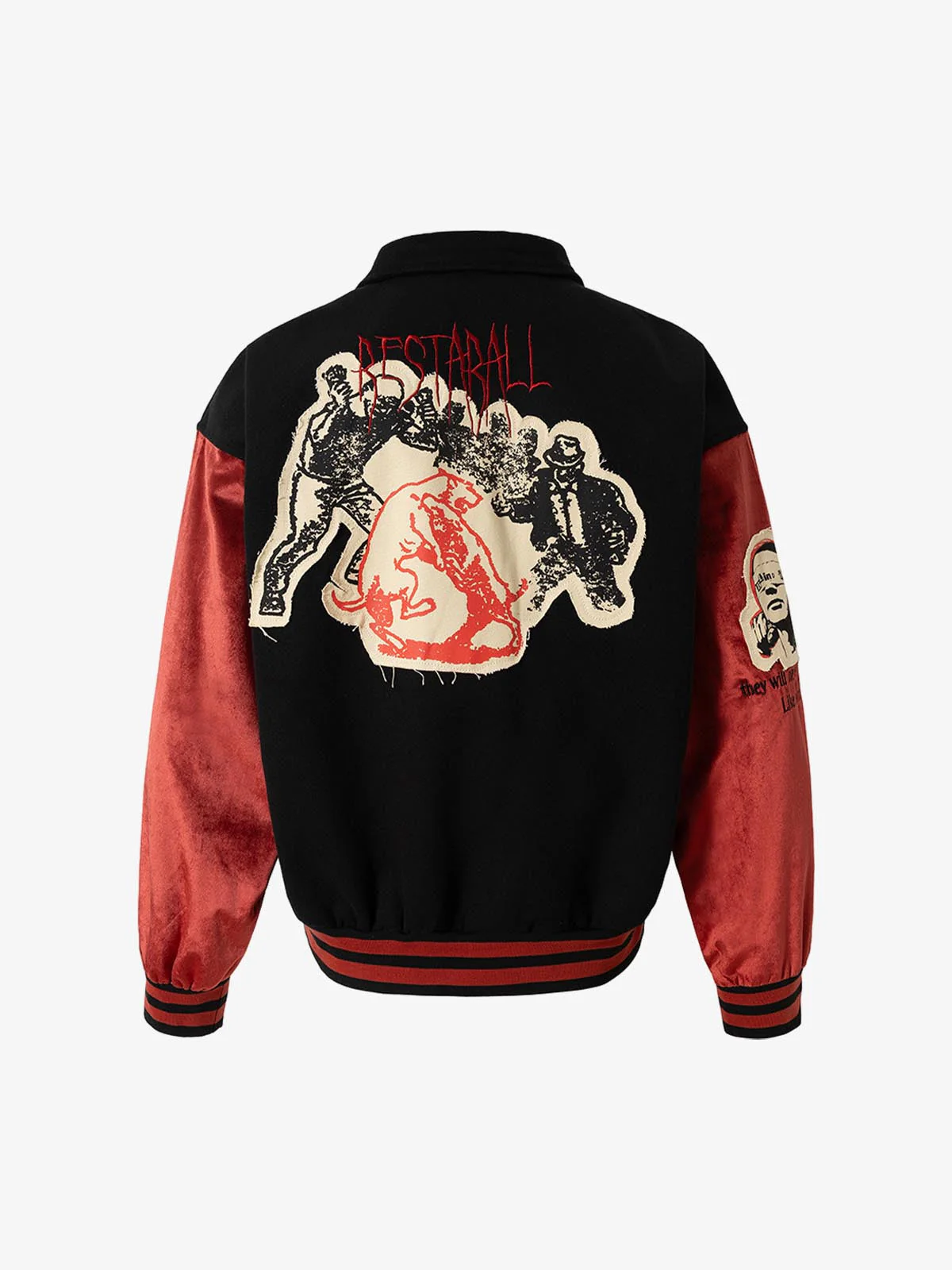 Retro Heavy Design Flight Baseball Jacket
