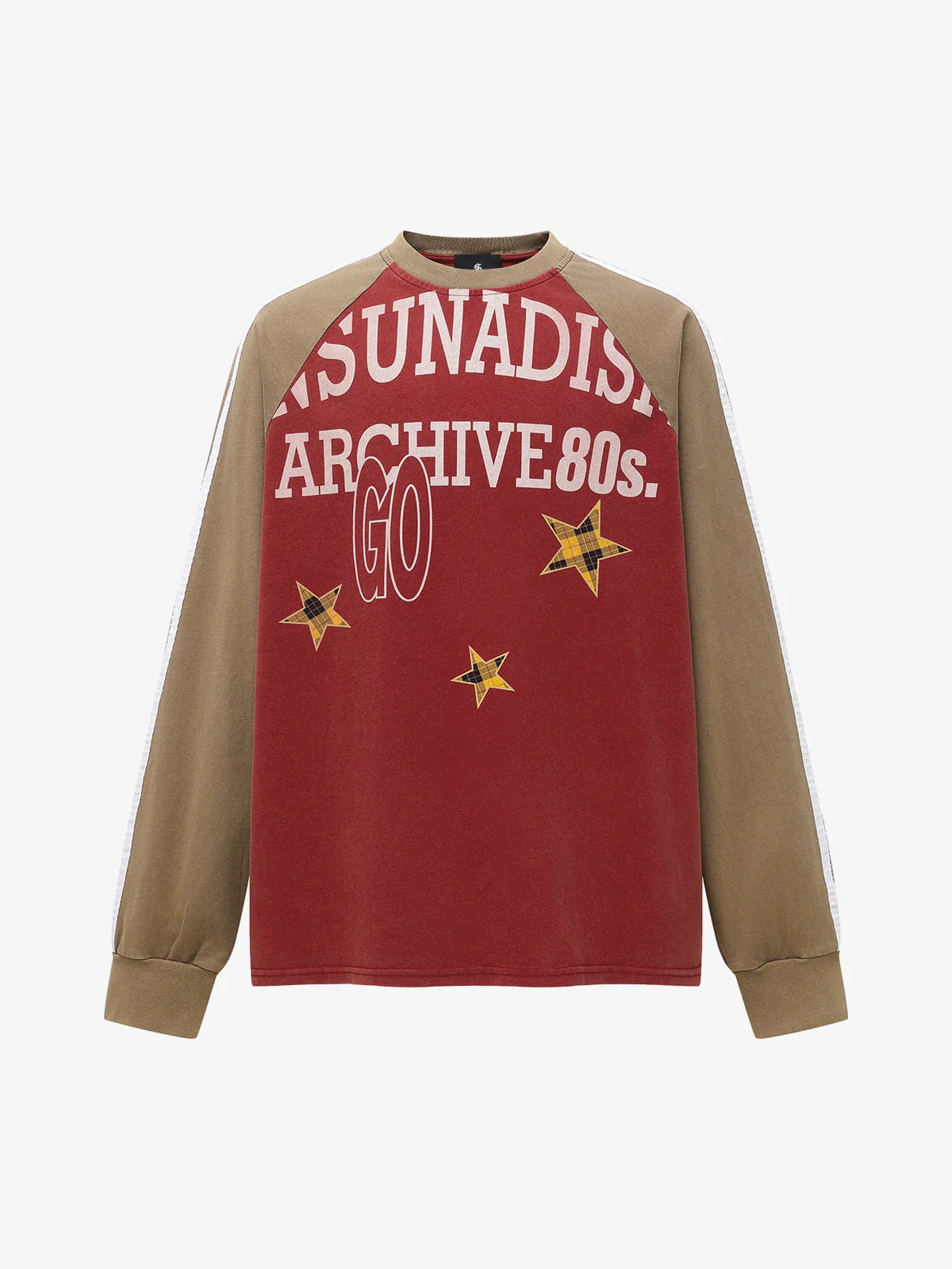 Retro Distressed Motorcycle Colorblock Sweatshirt