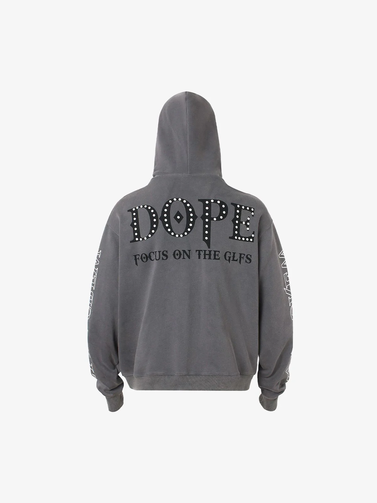 Rivet-adorned Graphic Hoodies