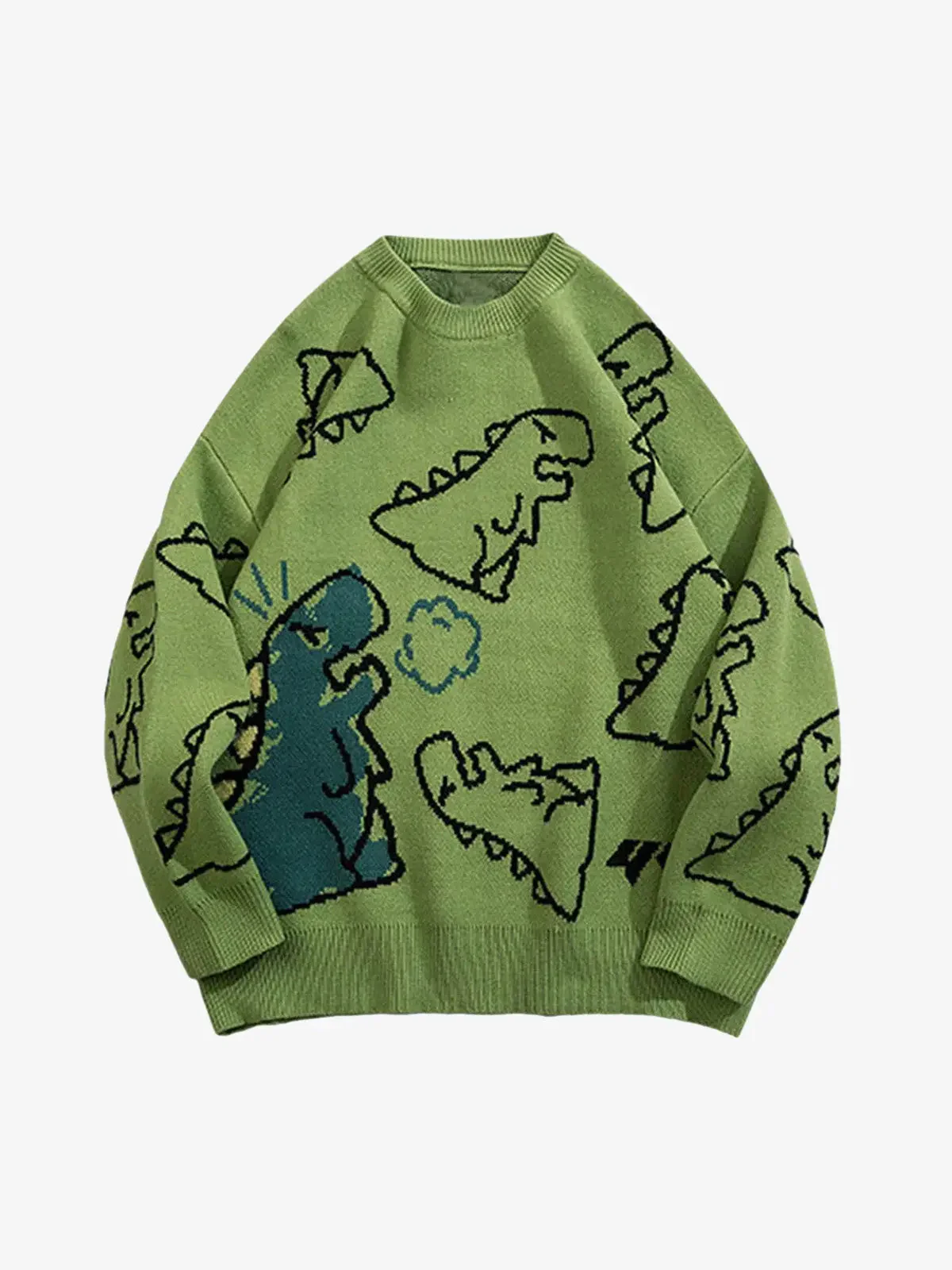 Cartoon Dinosaur Printed Sweater - 1004