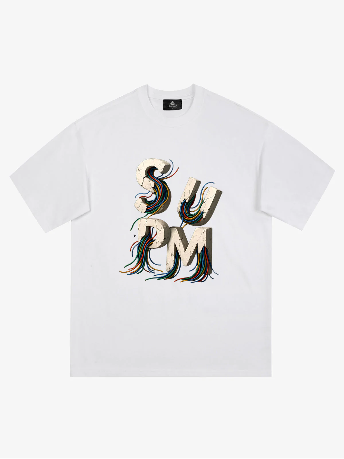 SPMD Letter Cable Graphic T-Shirt