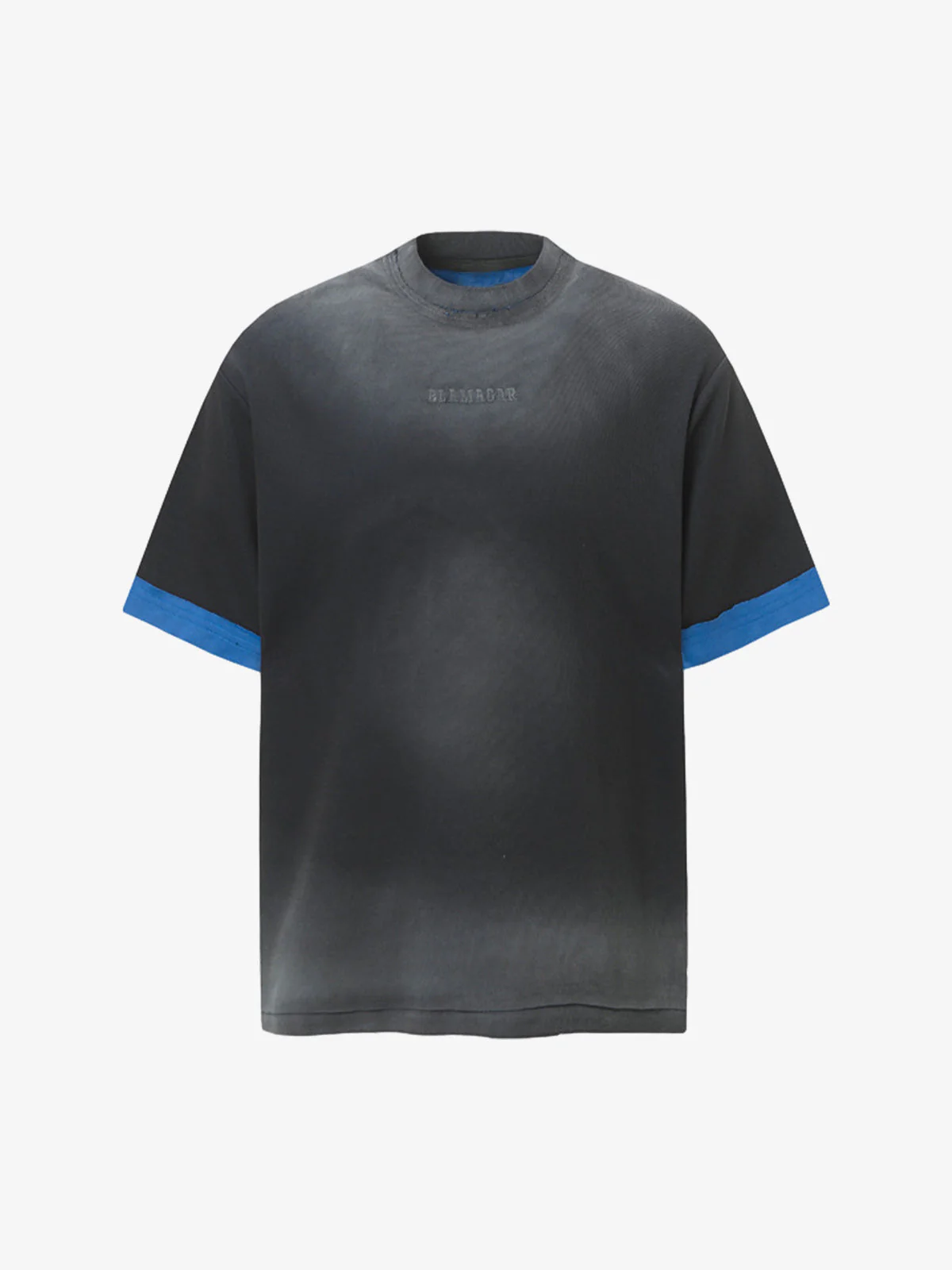 Vintage Distressed Washed Gradient Short-Sleeved T-Shirt