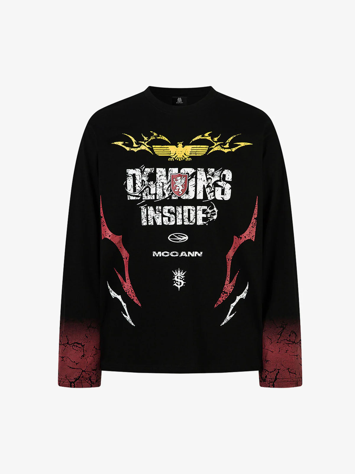 Street Motorcycle Style Printed Long-Sleeved T-Shirt