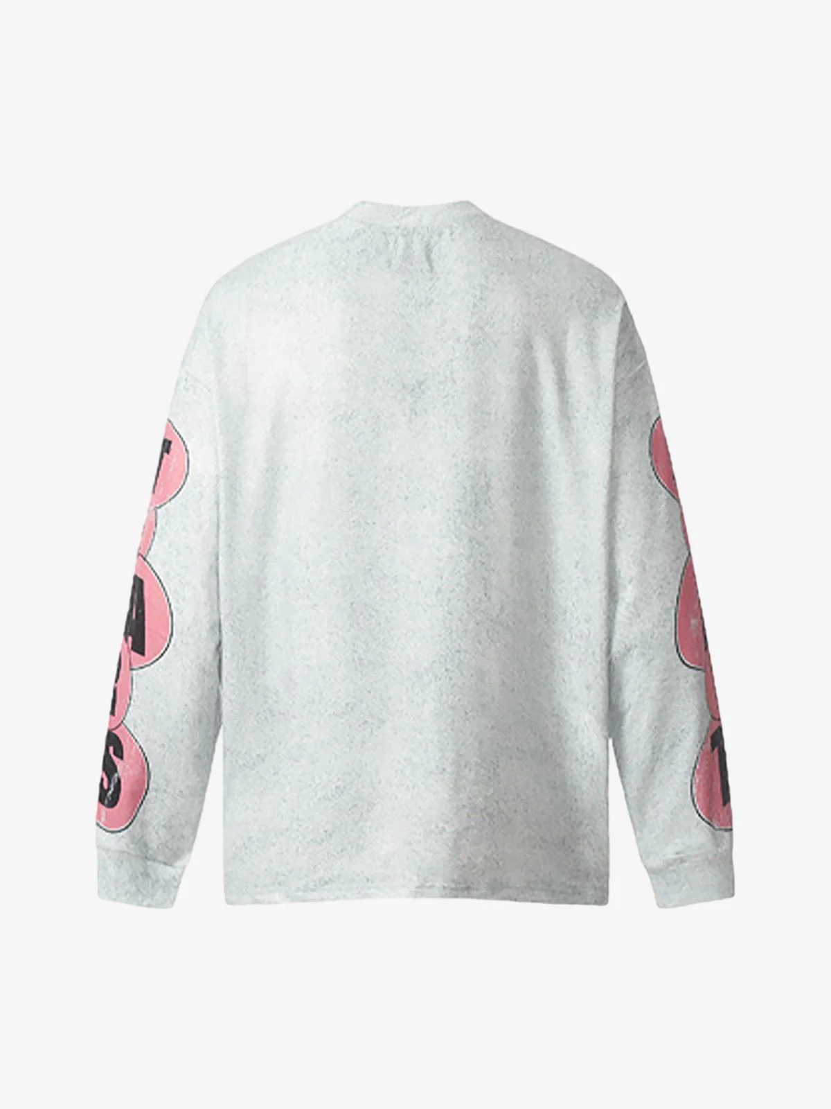 Washed Lettering Print Long Sleeve T-shirt