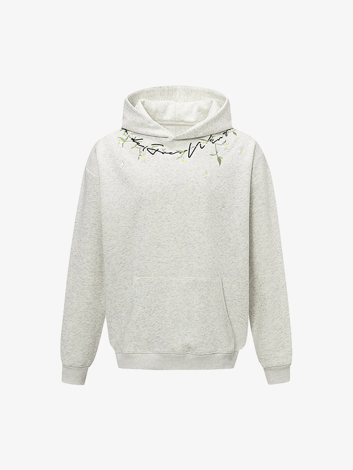 Daisy Embroidery Floral Pattern Heavyweight Hoodie
