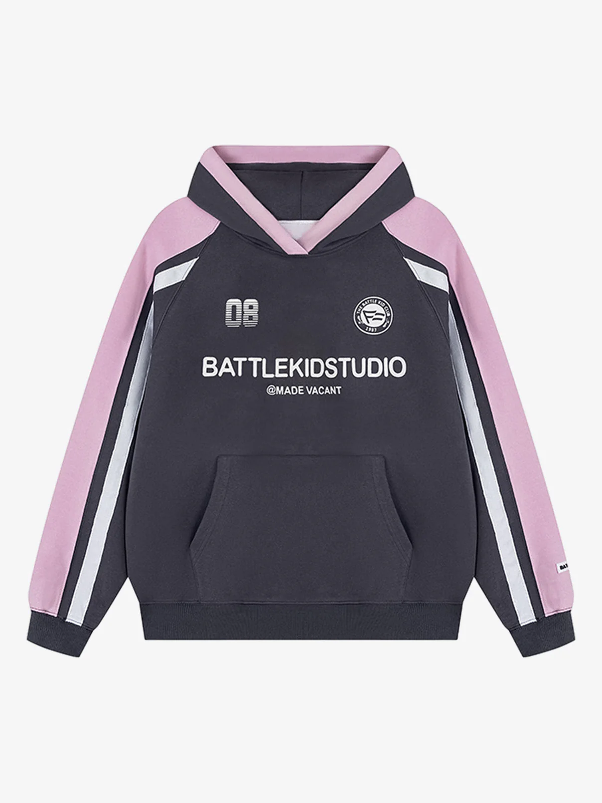 Retro Contrast Color Letter Print Hoodie