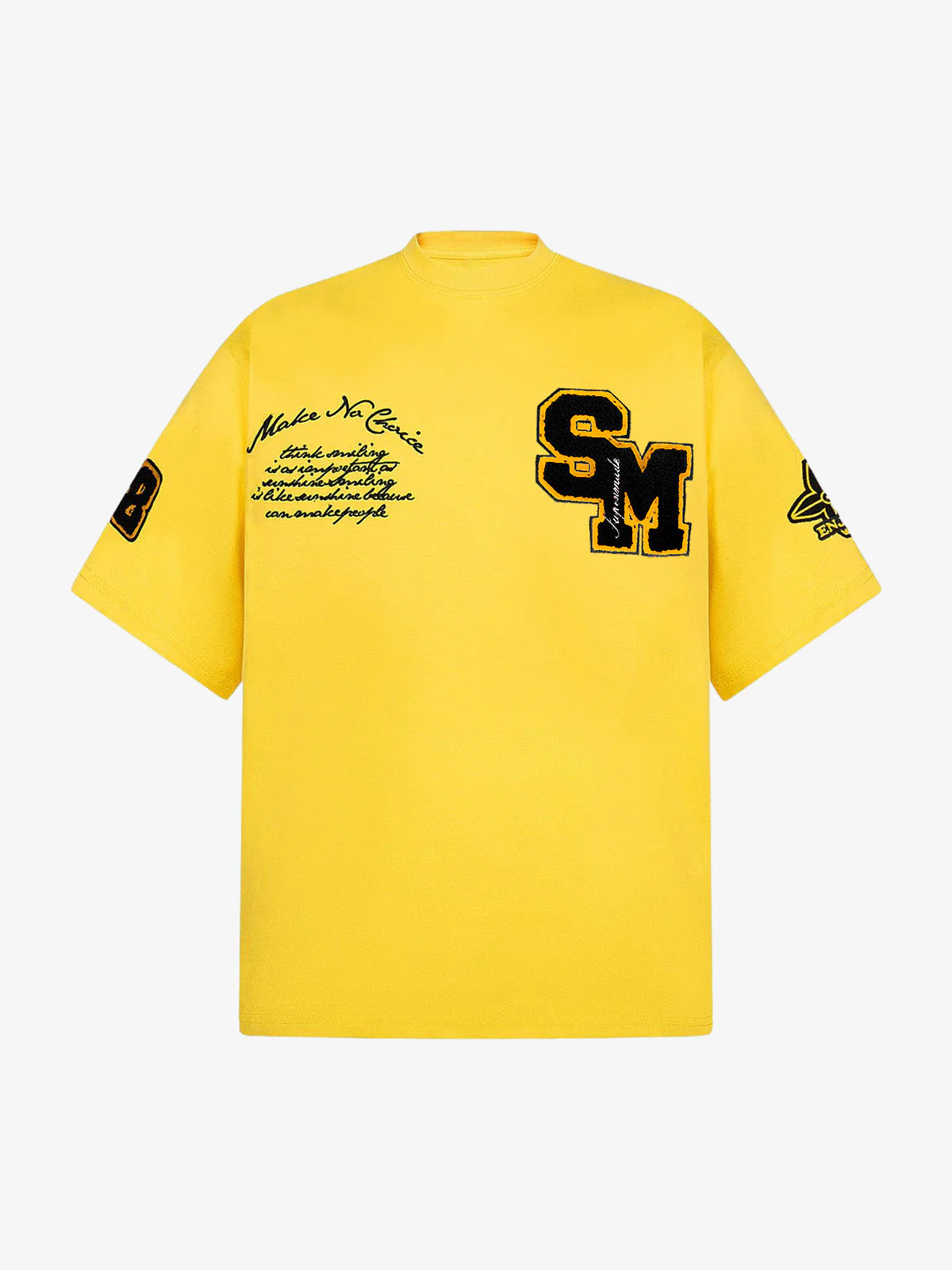 Retro Motorcycle Style Heavy Patch Embroidered T-shirt