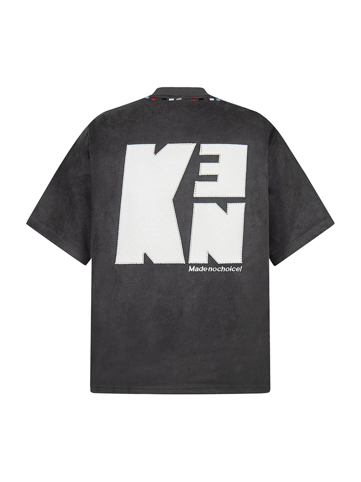 Embroidered Neckline Oversized T-Shirt