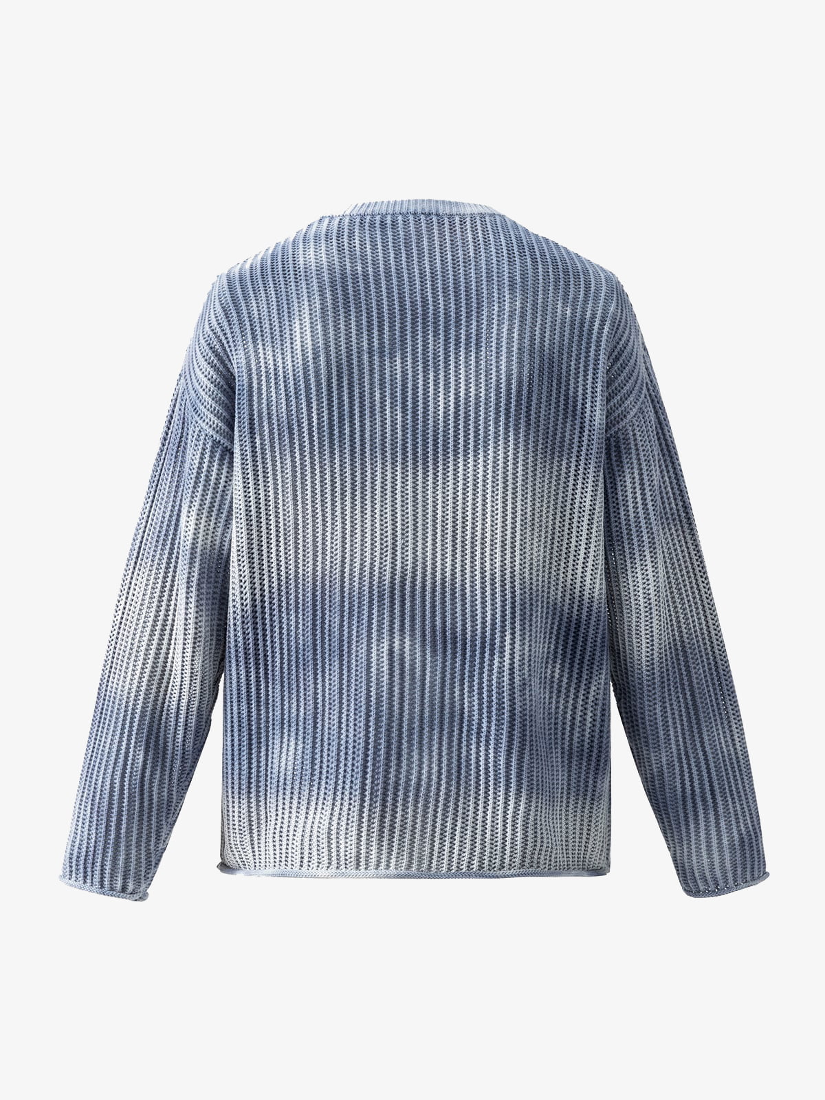 Gradient Ombre Knit  Crew Neck Sweater