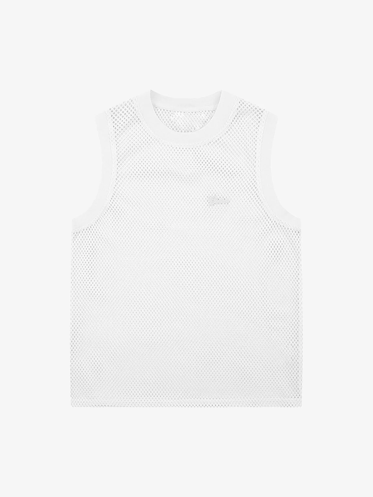 Hollow Sports Mesh Embroidered Letters Vest