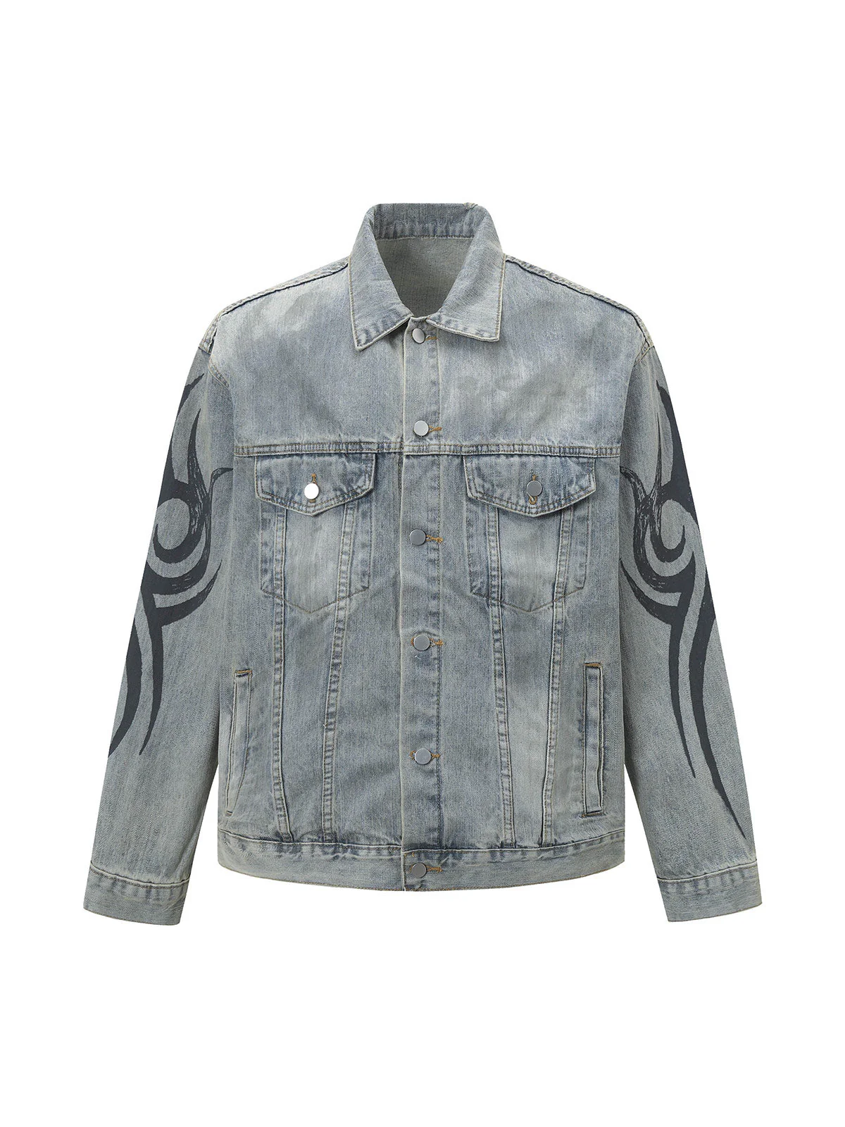 Retro Washed Totem Denim Jacket