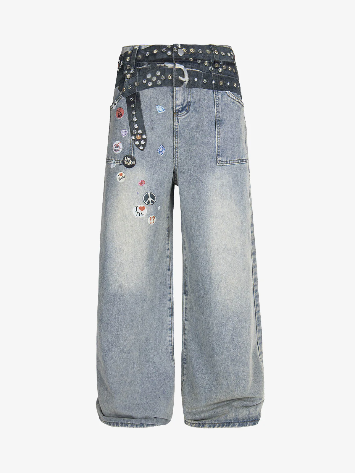 Print RO Style Baggy Jeans