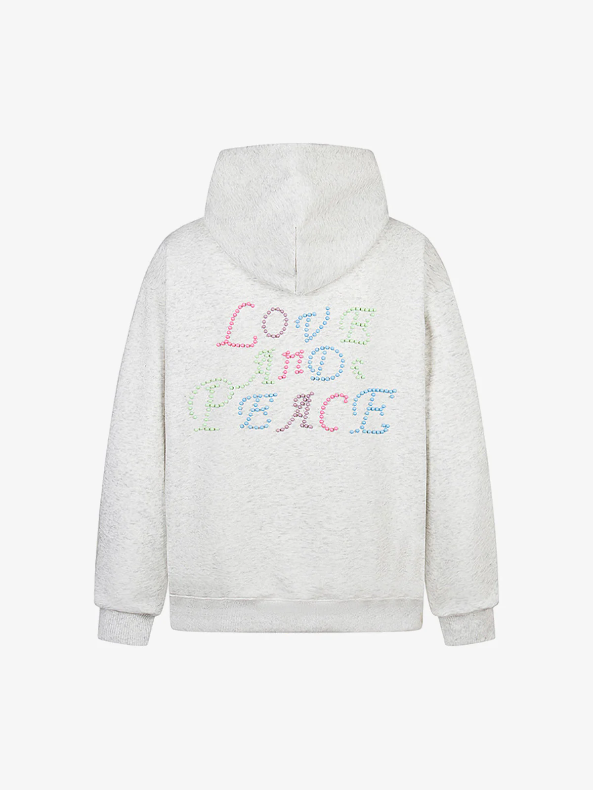 Colorful Beaded Letter Pattern Hoodie