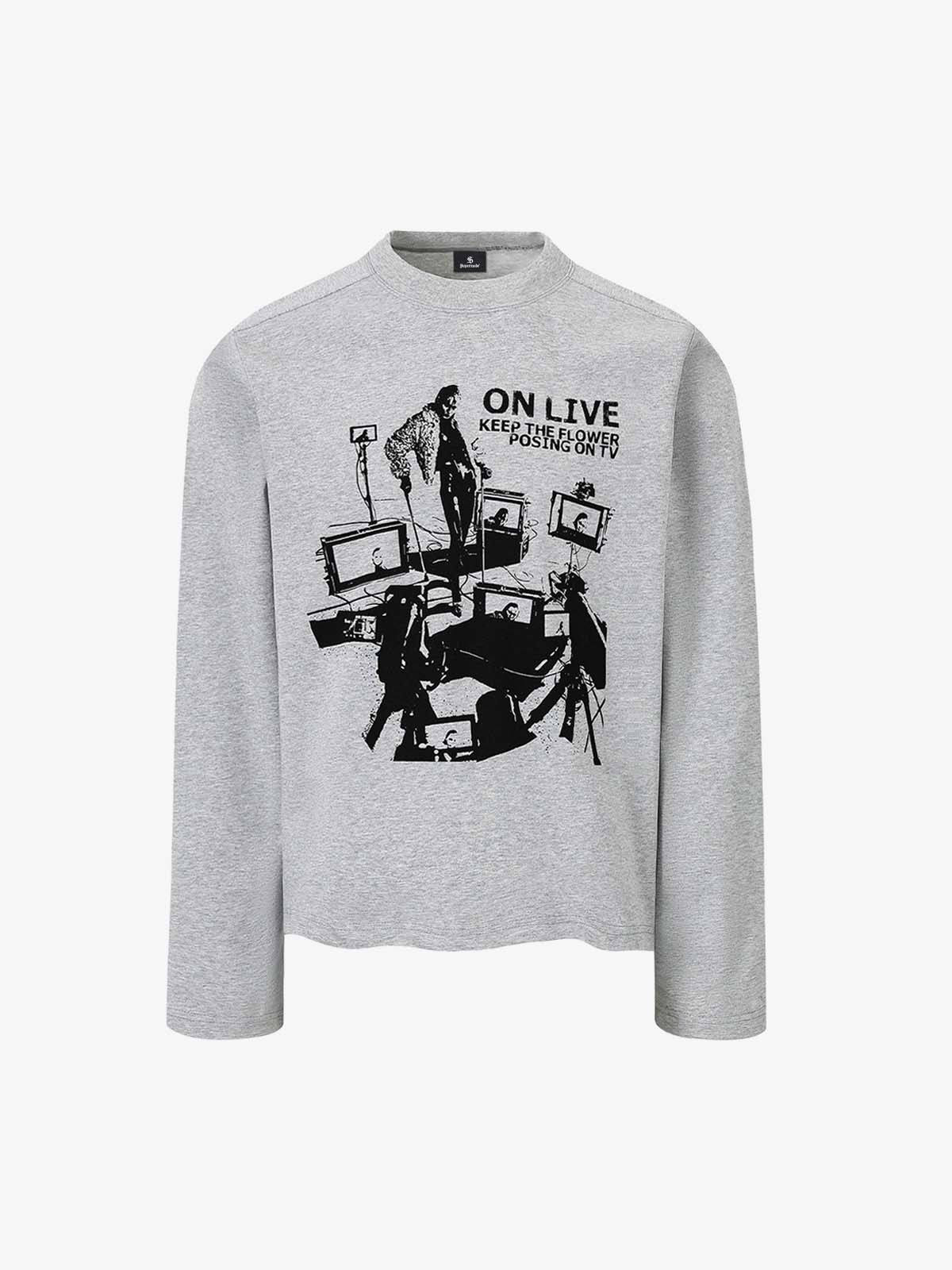 Dark Punk Print Long Sleeves T-Shirt