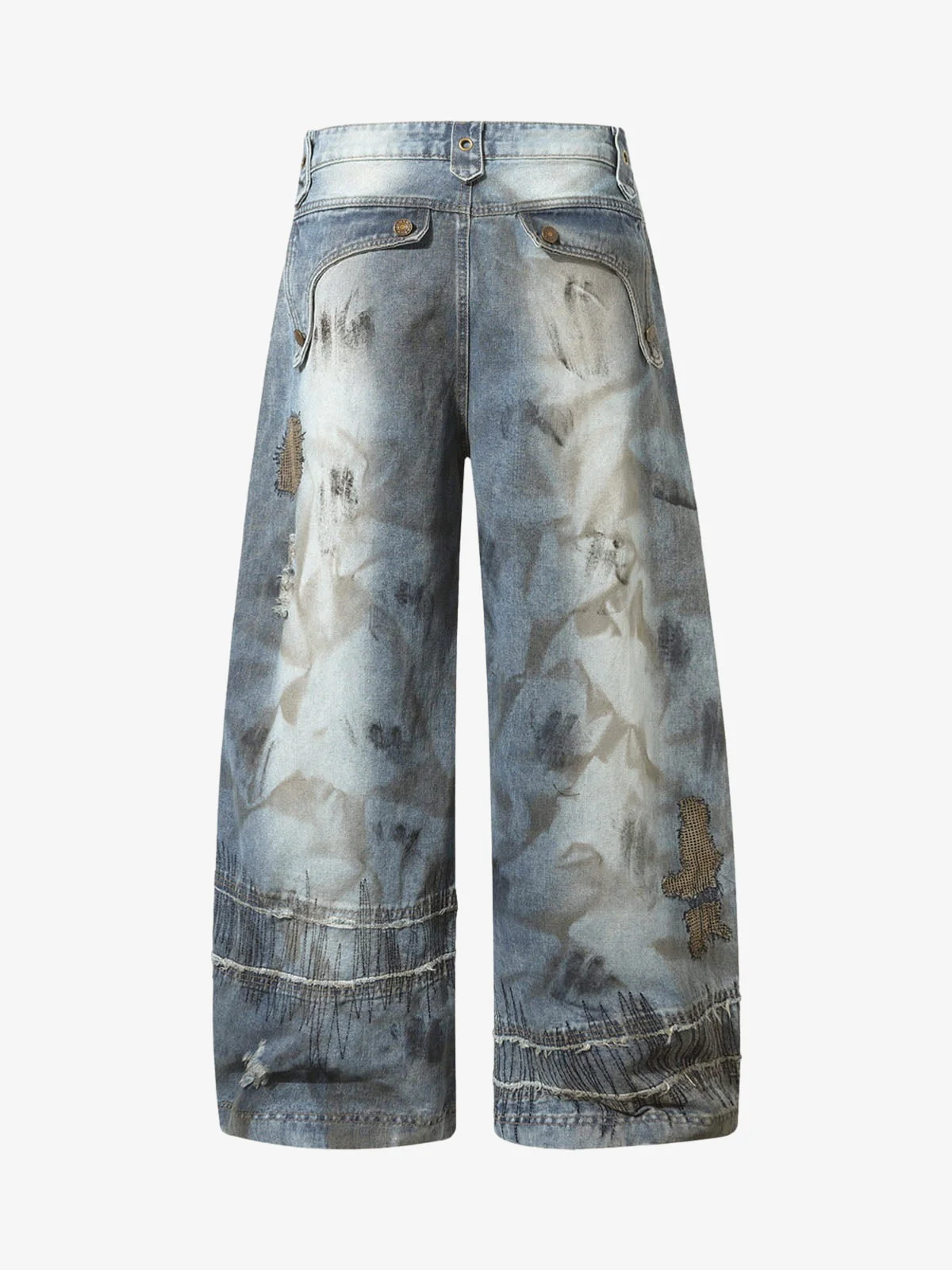 RO Style Washed Barrel Jeans - 2421