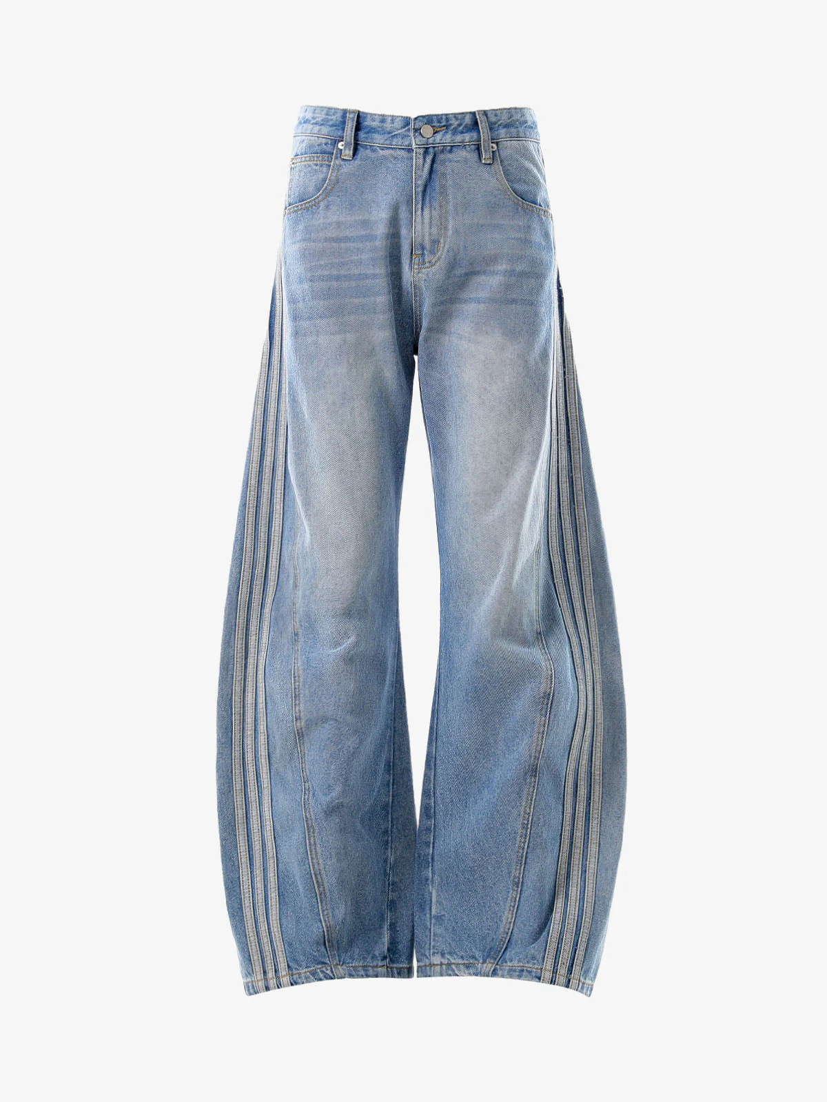Washed Side Stripe Machete Jeans