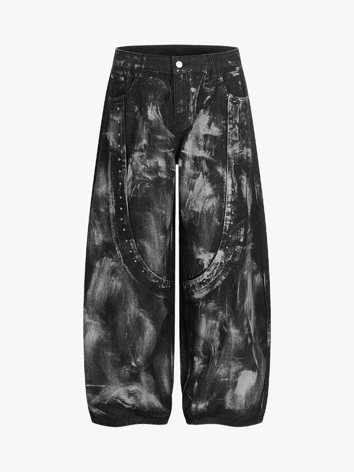 Street Heavy Deconstructed Painted Jeans