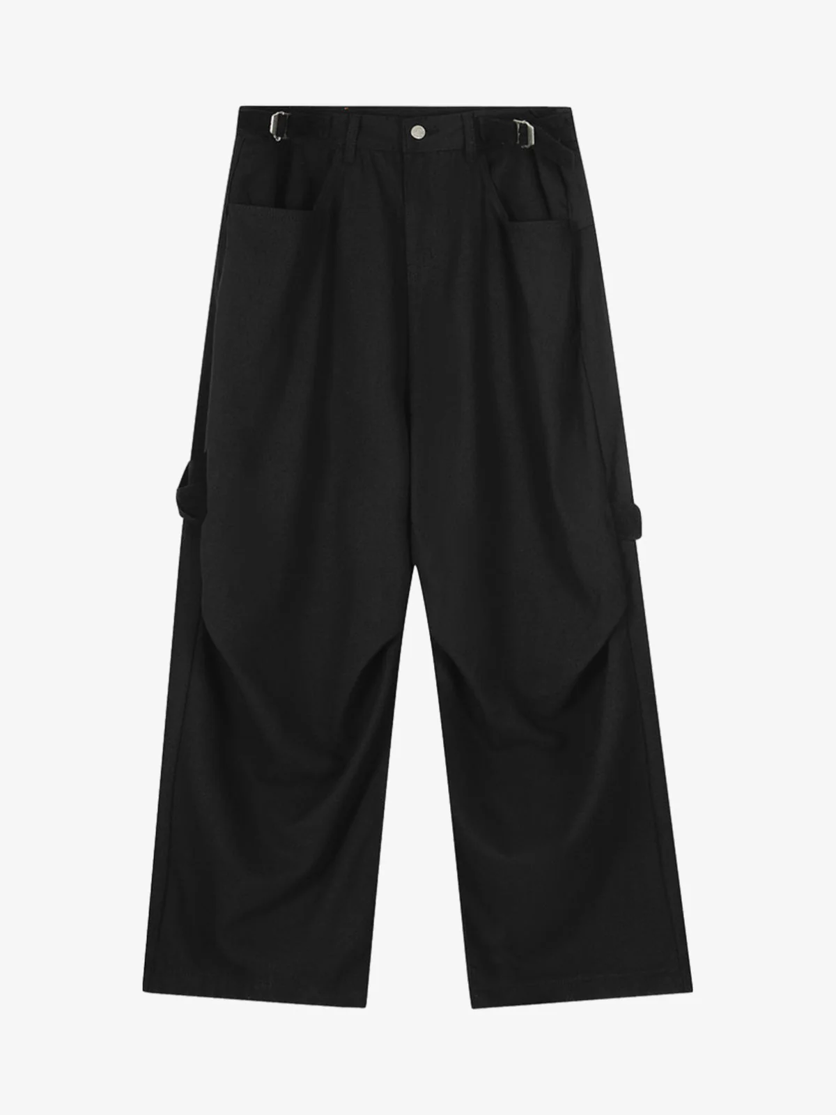 Adjustable Waistband Pleated Casual Pants