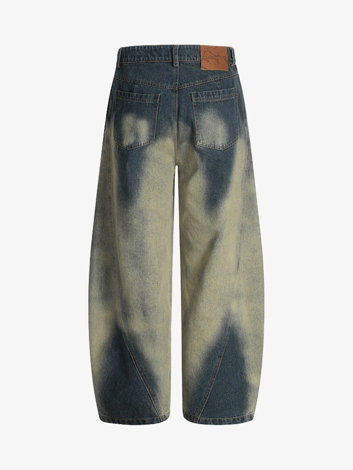 Vintage Washed Distressed Dyed Scimitar Jeans