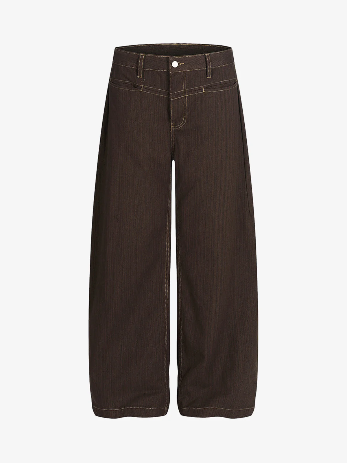 Vintage Contrast Thread Barrel Pants