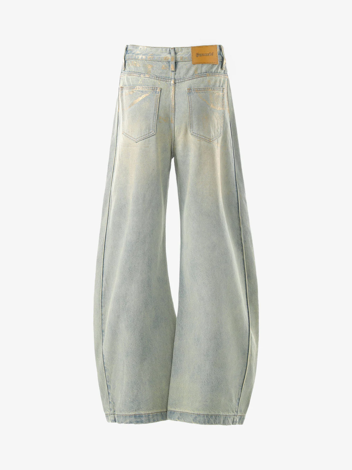 Painted Washed Old Machete Mopping Jeans
