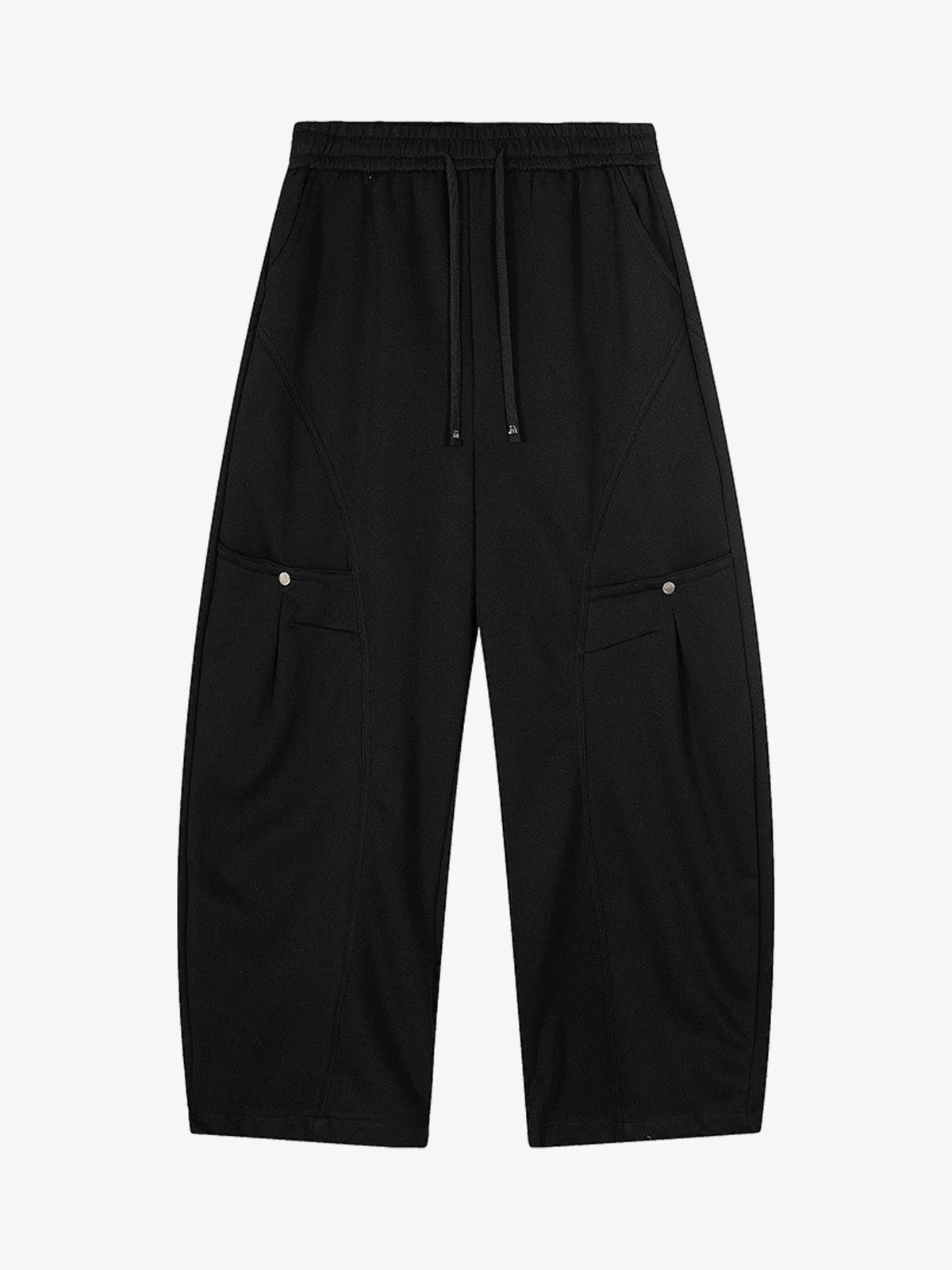 Riveted Pleated Drawstring Barrel Pants
