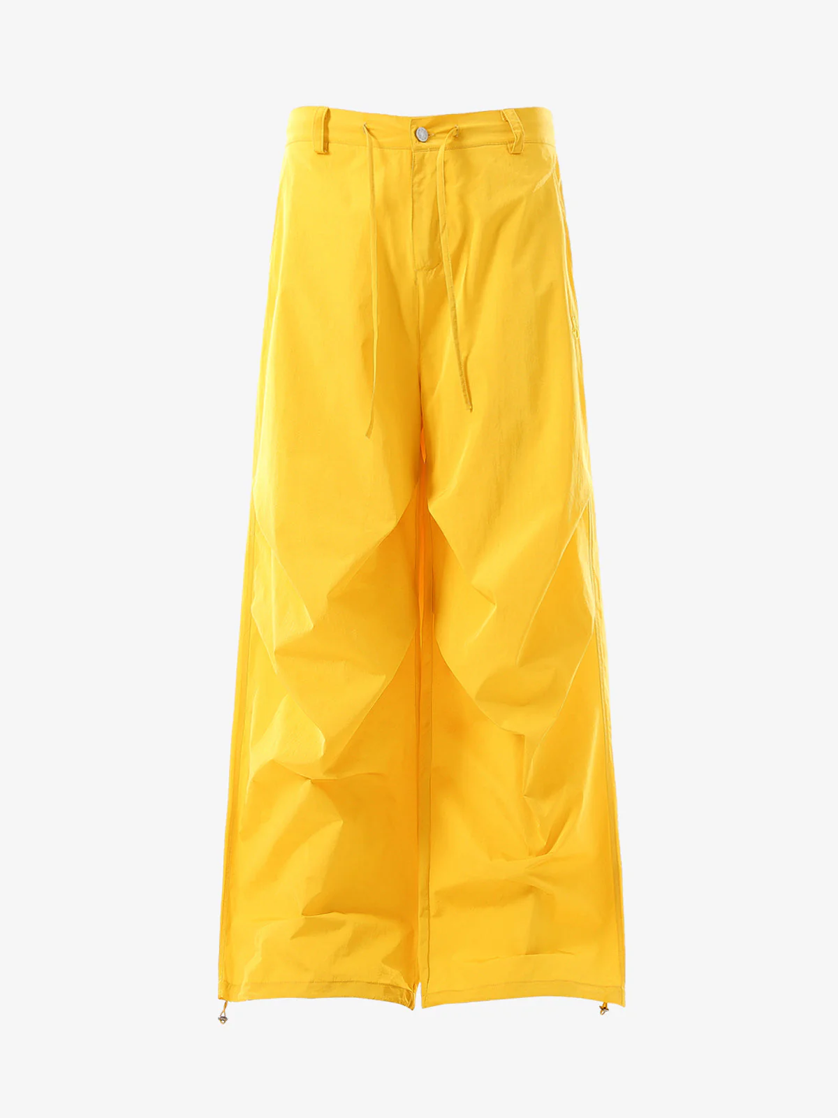 Vintage Drawstring Draped Embroidered Wide Leg Pants