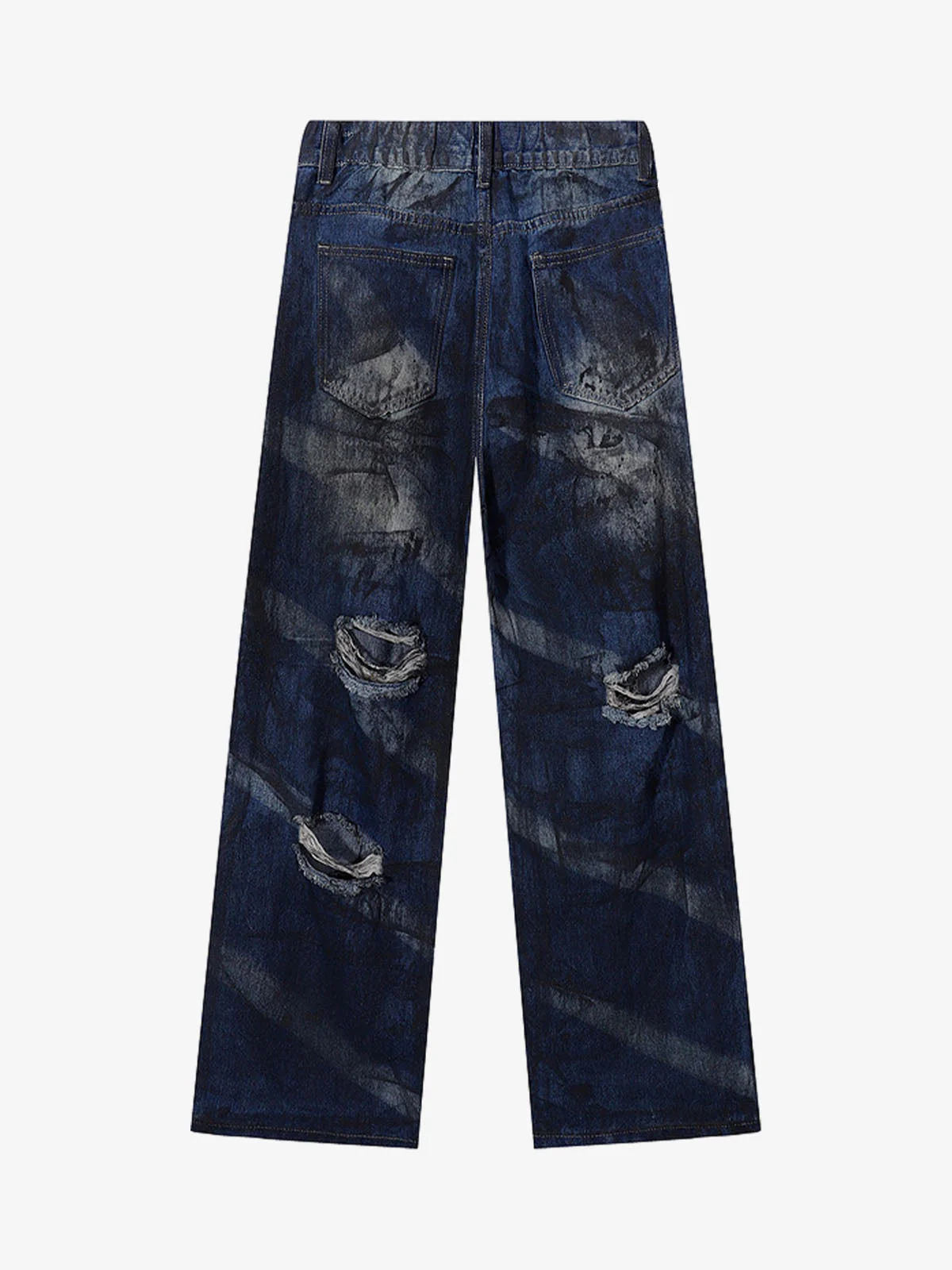 High Street Dirty Dyed Ripped Jeans