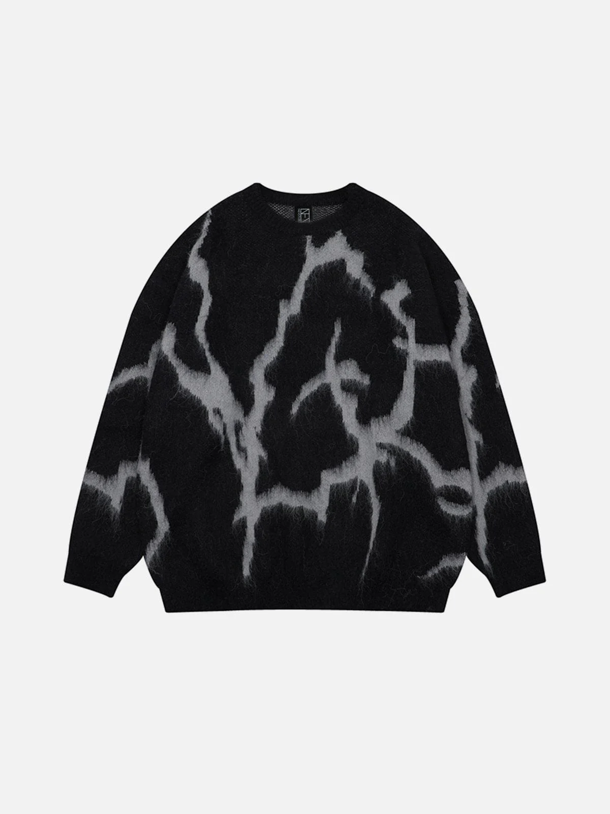 Irregular Jacquard Graphic Sweater