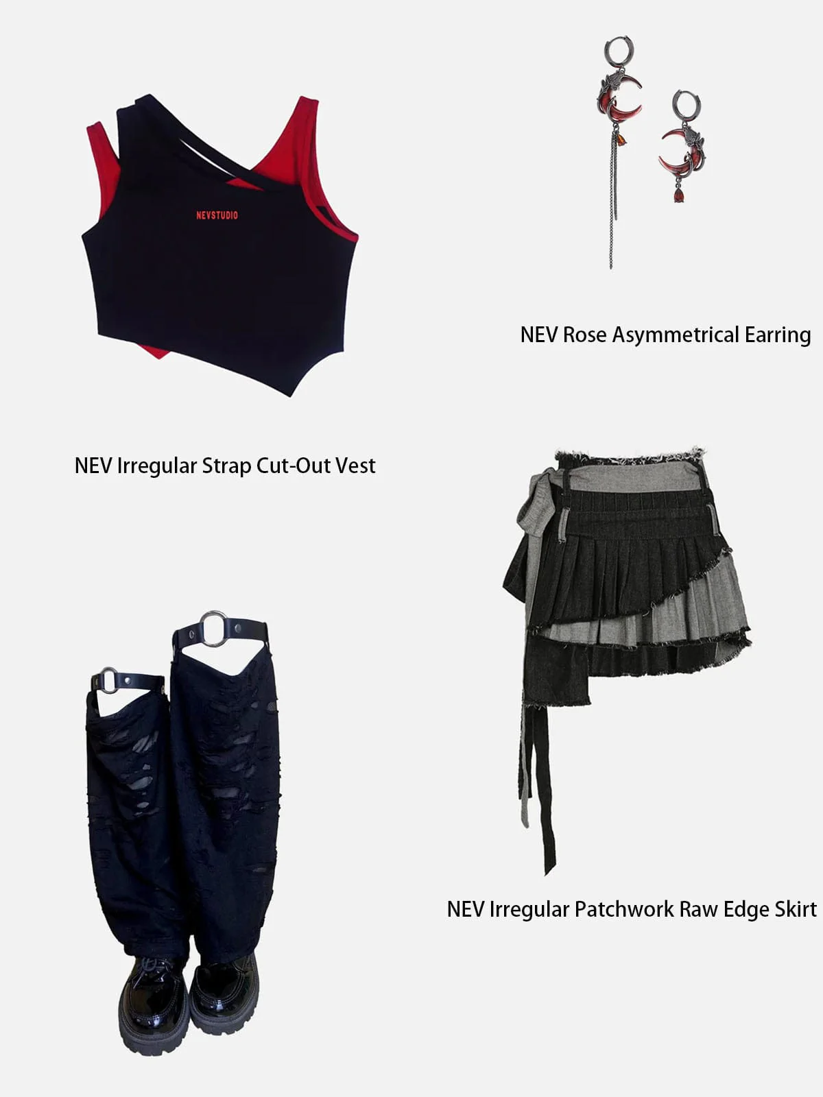 Irregular Strap Cut-Out Vest