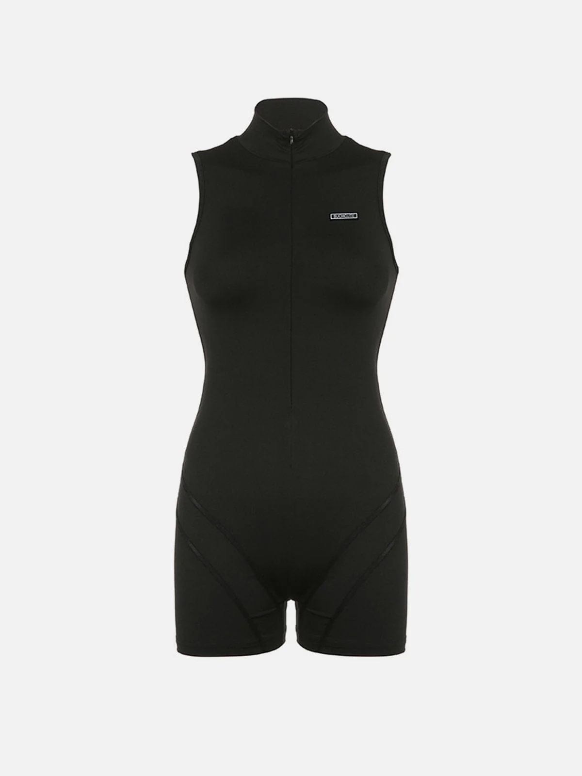 Concealed Zipper Sleeveless Bodysuit