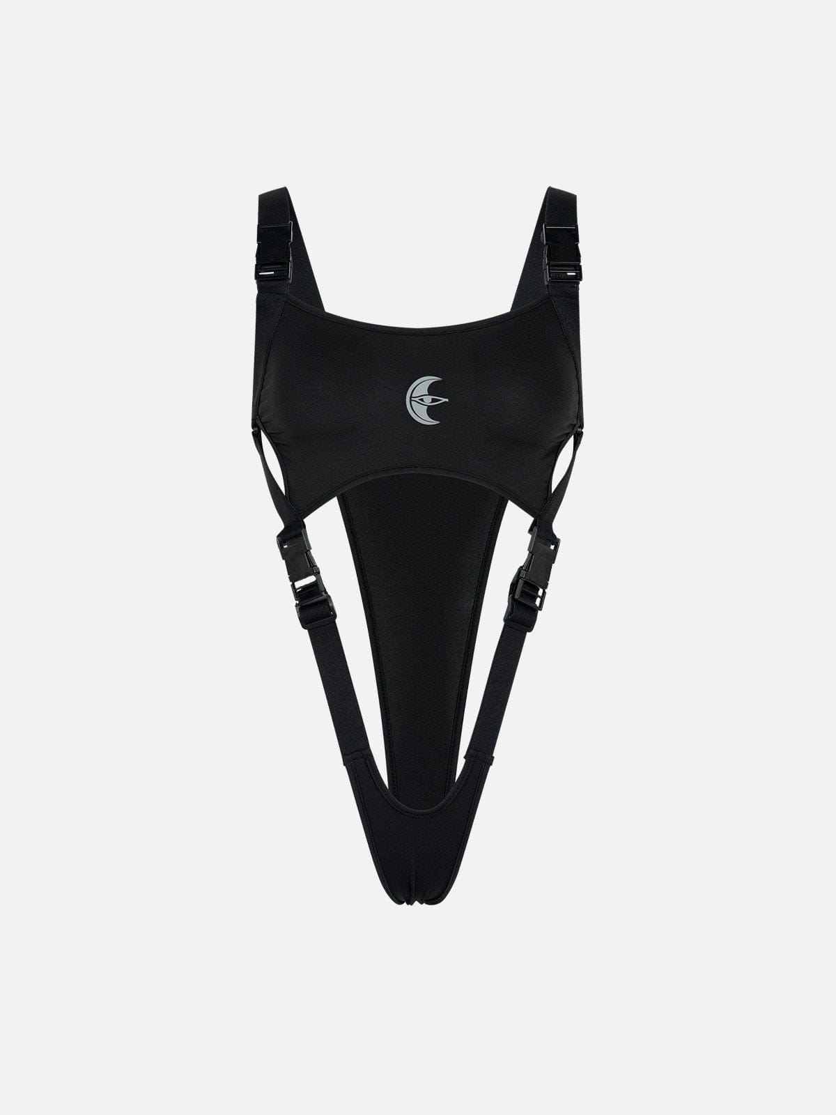 [Eye Of Moon] Woven Ribbon Cut-Out Bodysuit